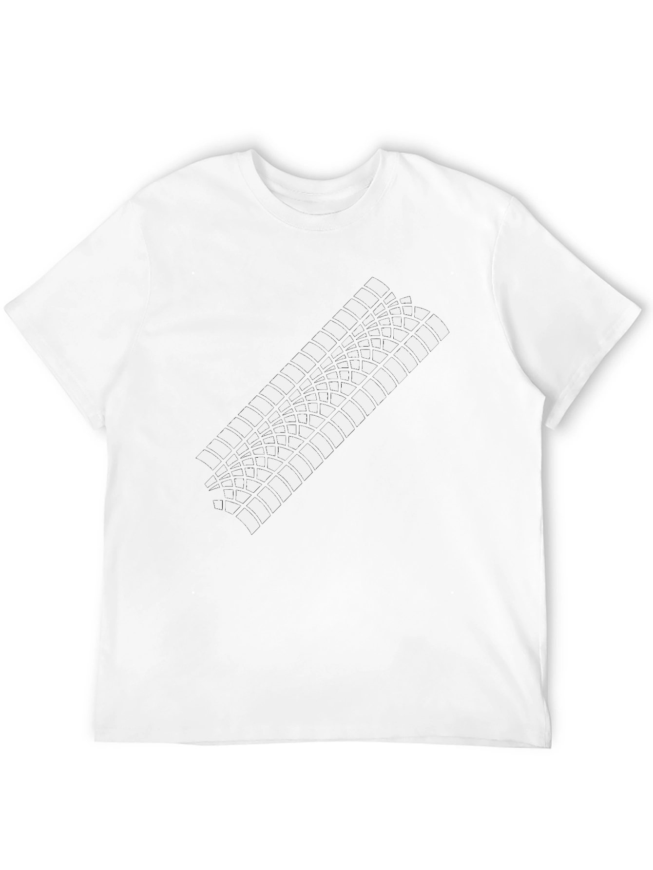 Tire Tread Graphic Tee - Black Cotton T-Shirt