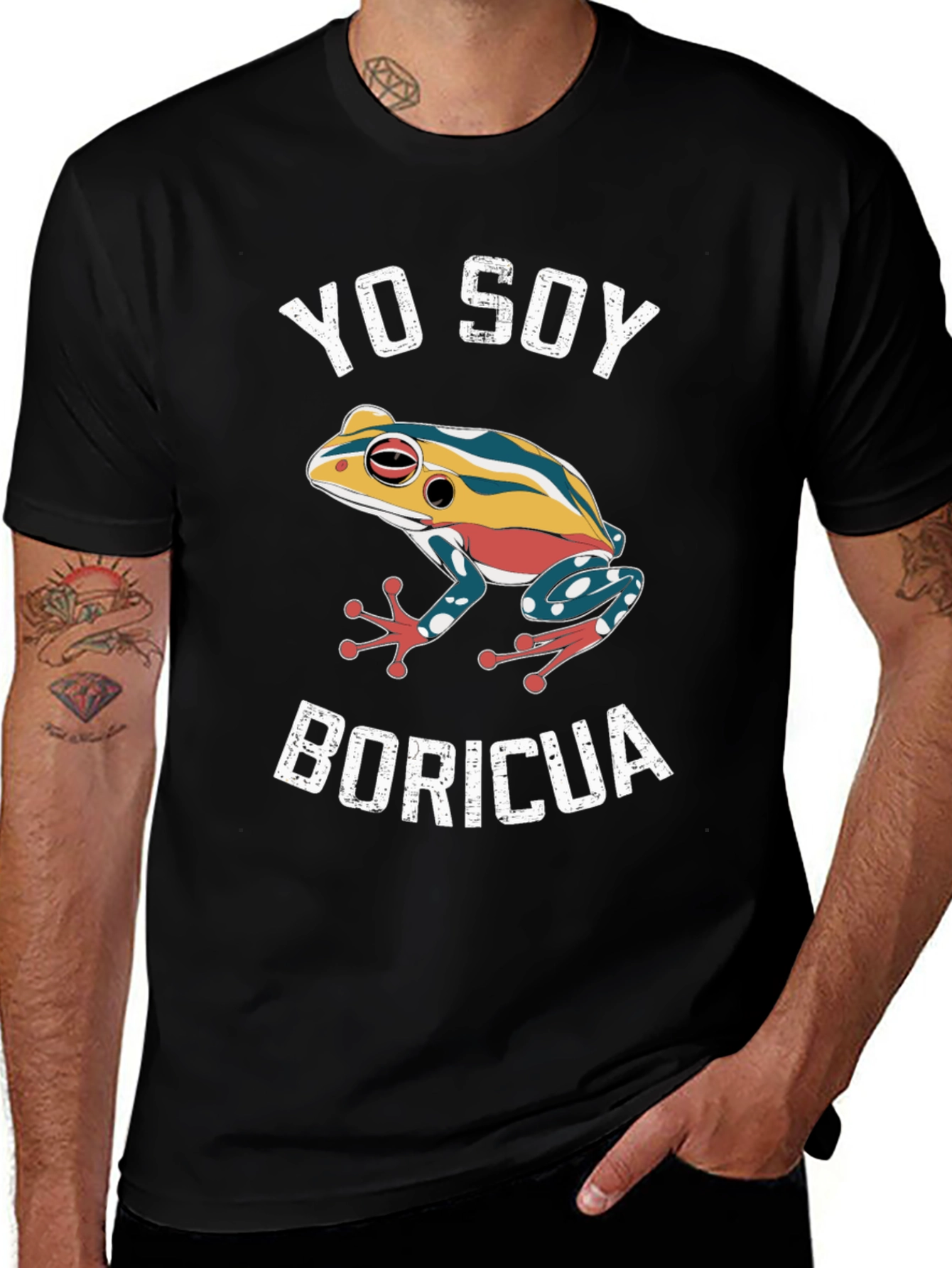 Yo Soy Boricua Frog Graphic T-Shirt
