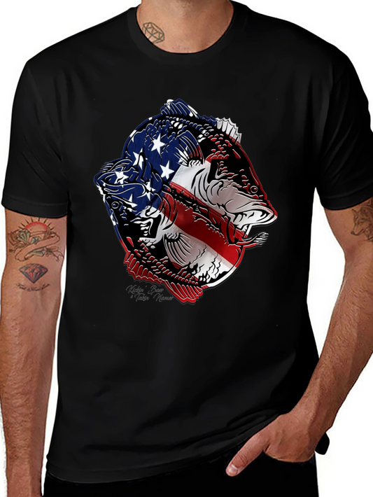 American Flag Fish Graphic Tee