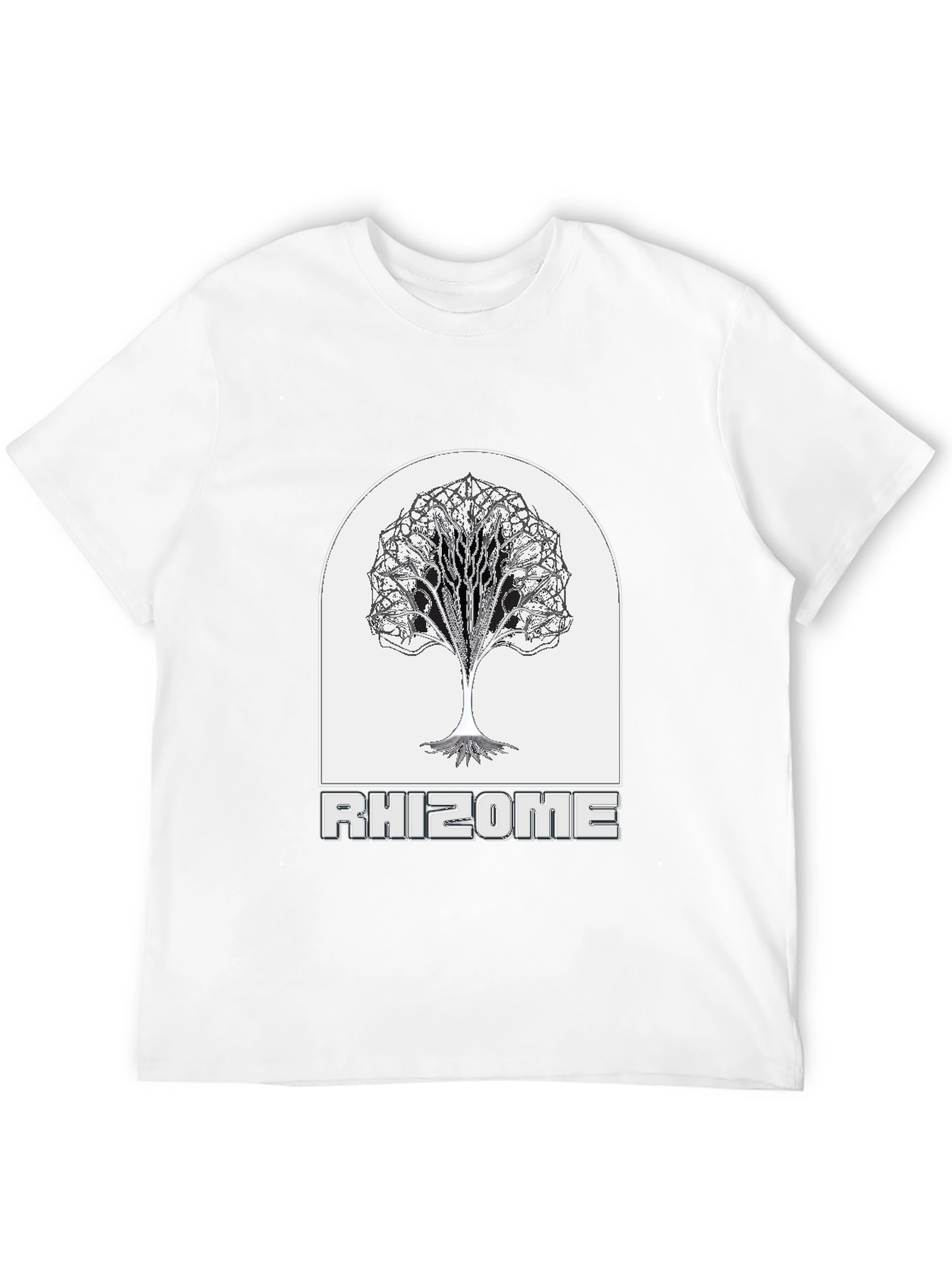 Rhizome Tree Graphic Tee - Cool Black T-Shirt