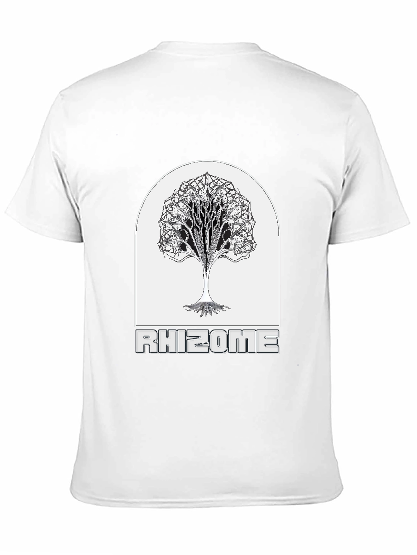 Rhizome Tree Graphic Tee - Cool Black T-Shirt