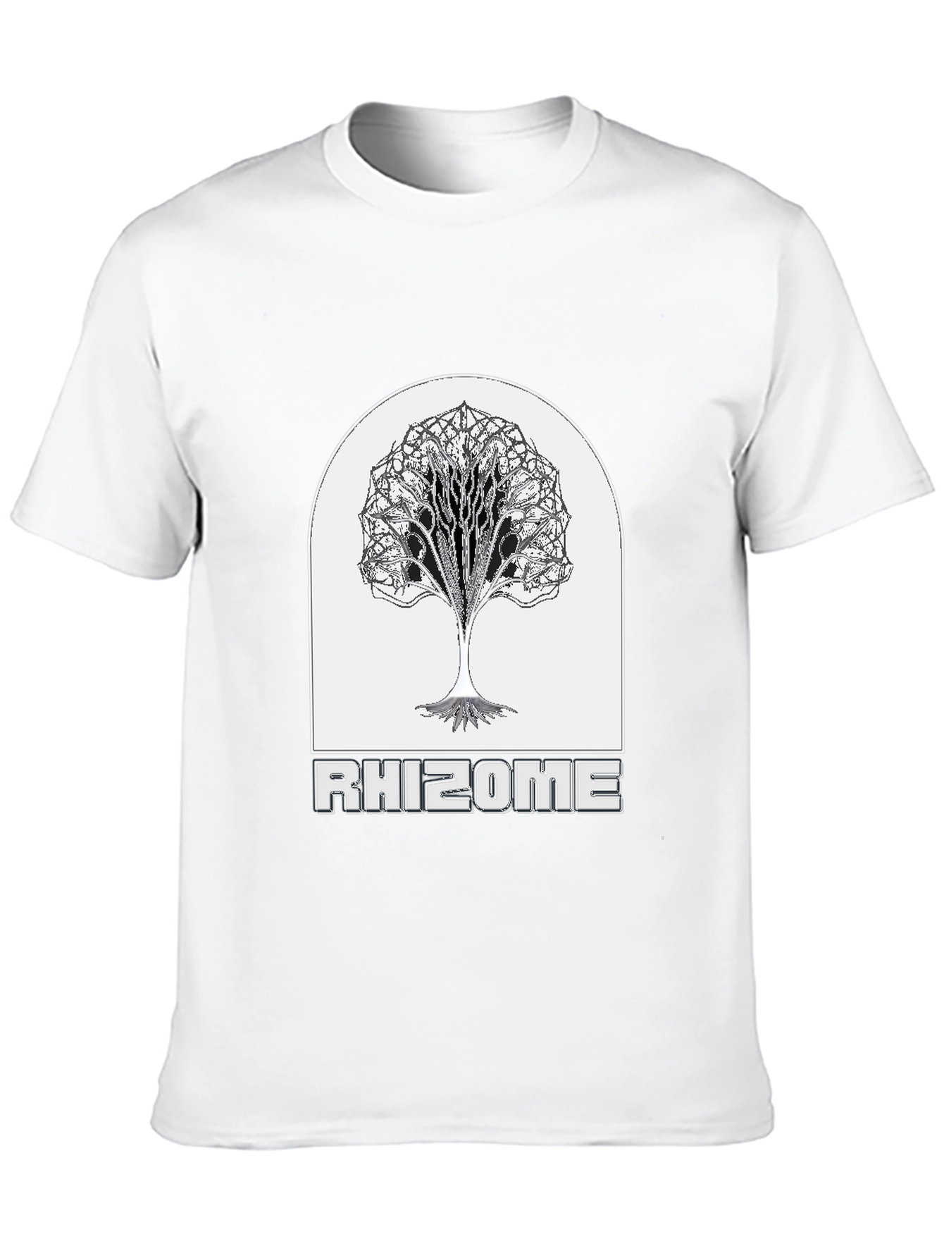 Rhizome Tree Graphic Tee - Cool Black T-Shirt
