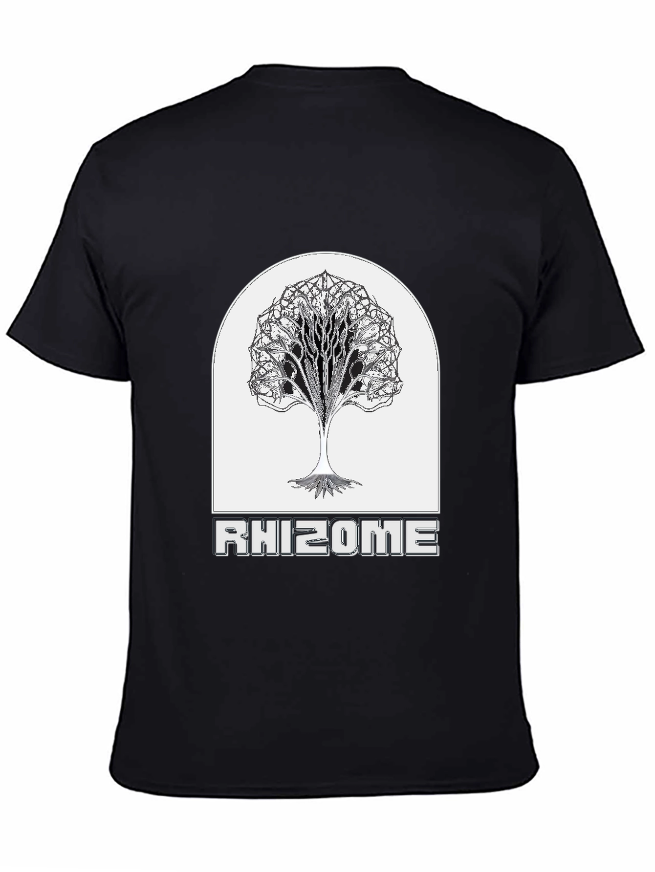 Rhizome Tree Graphic Tee - Cool Black T-Shirt
