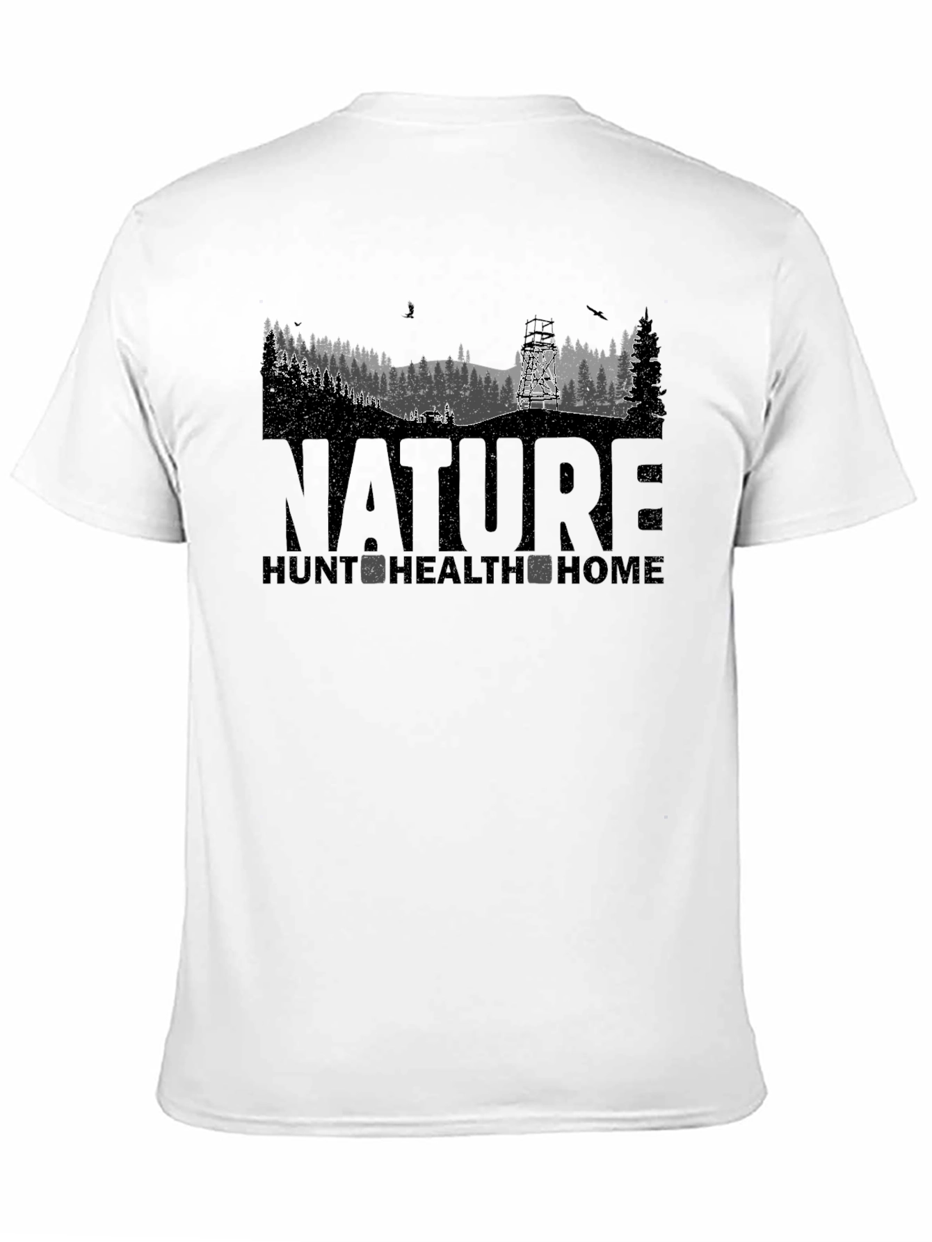 Nature Hunt Health Home Black T-Shirt