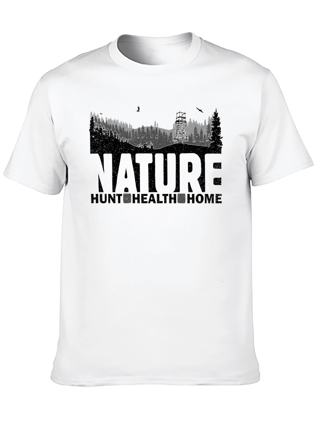Nature Hunt Health Home Black T-Shirt