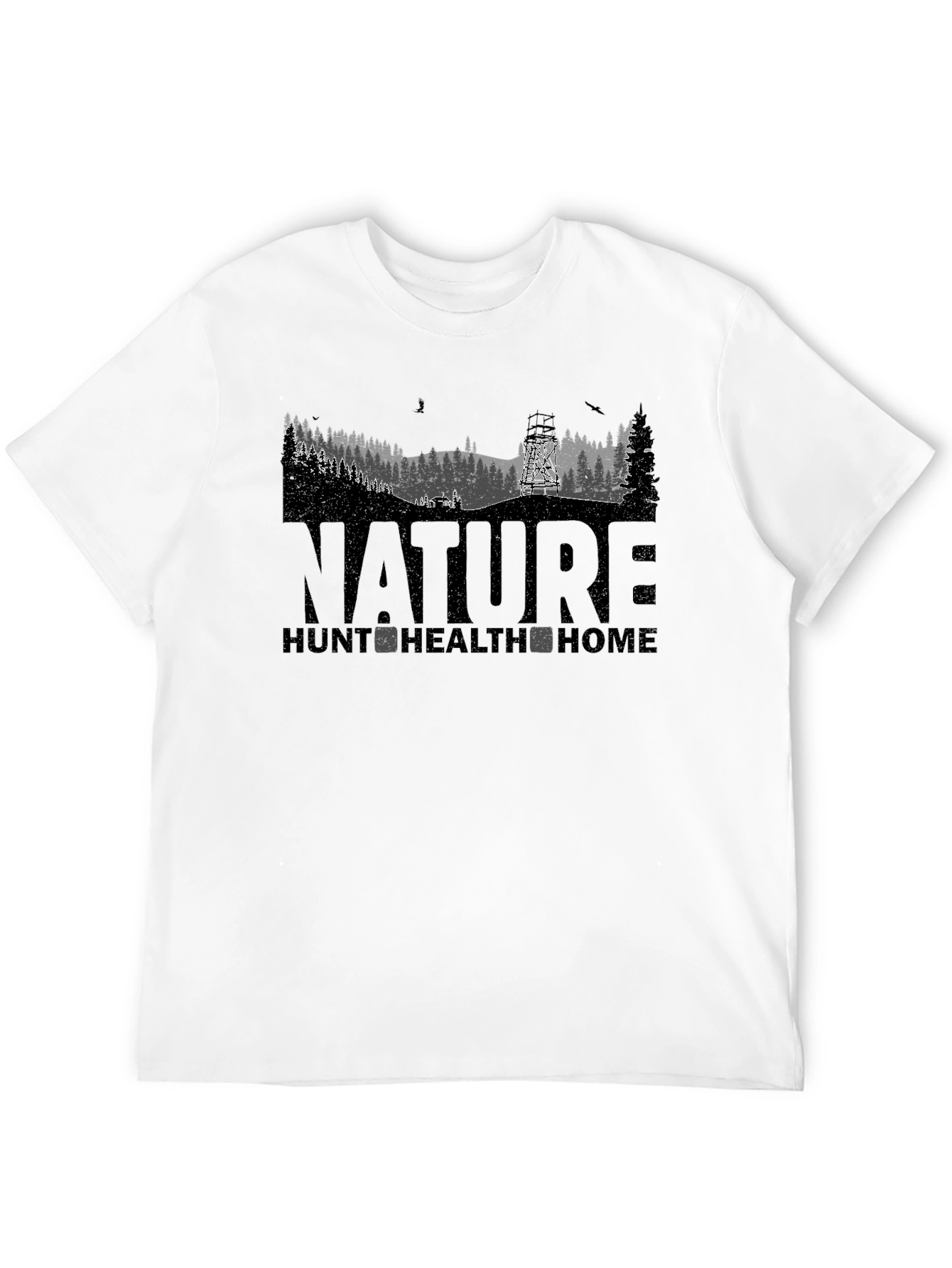 Nature Hunt Health Home Black T-Shirt