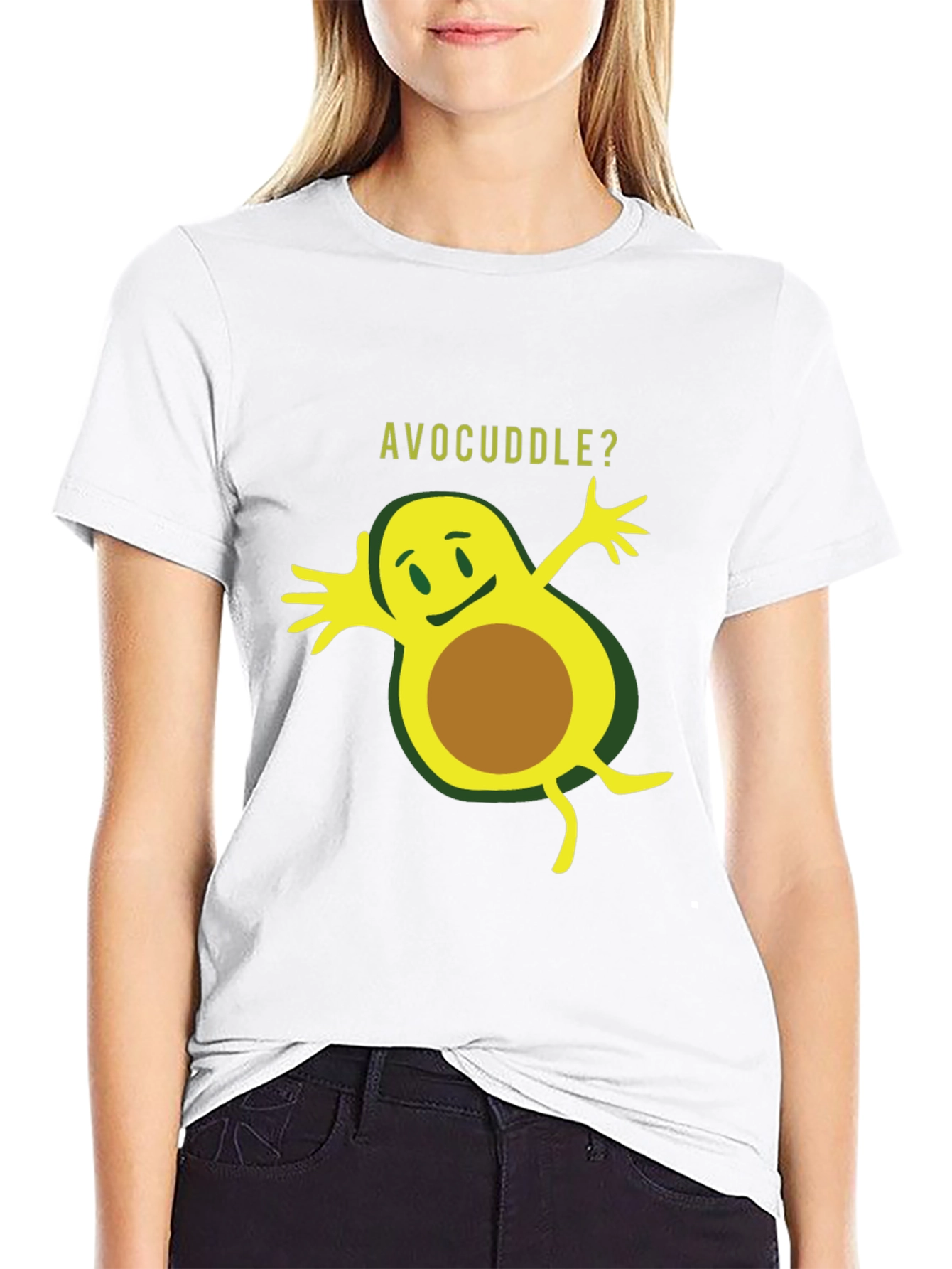 Avocuddle Graphic T-Shirt - Cute Avocado Design