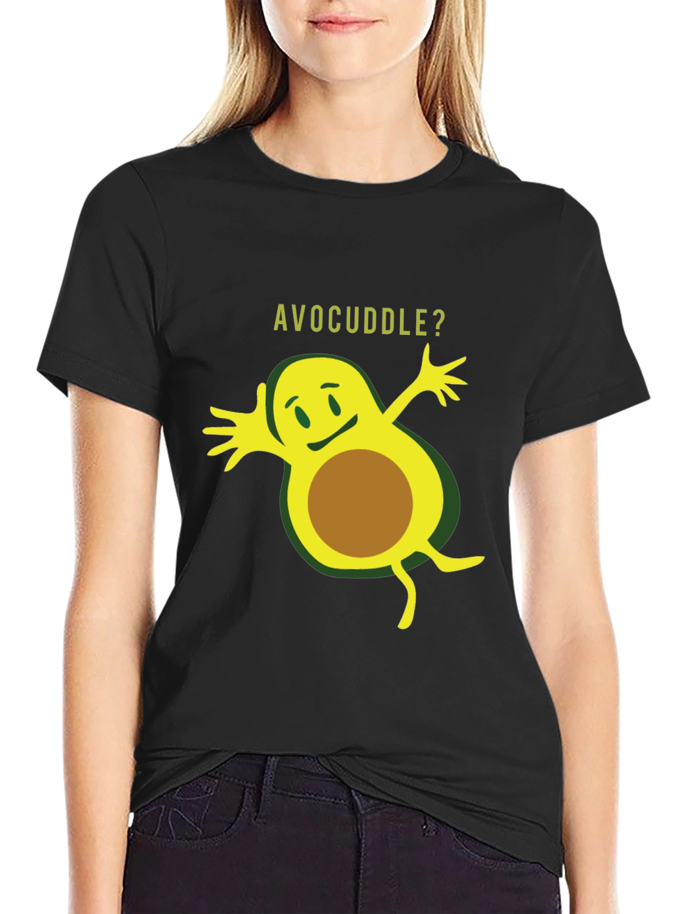 Avocuddle Graphic T-Shirt - Cute Avocado Design