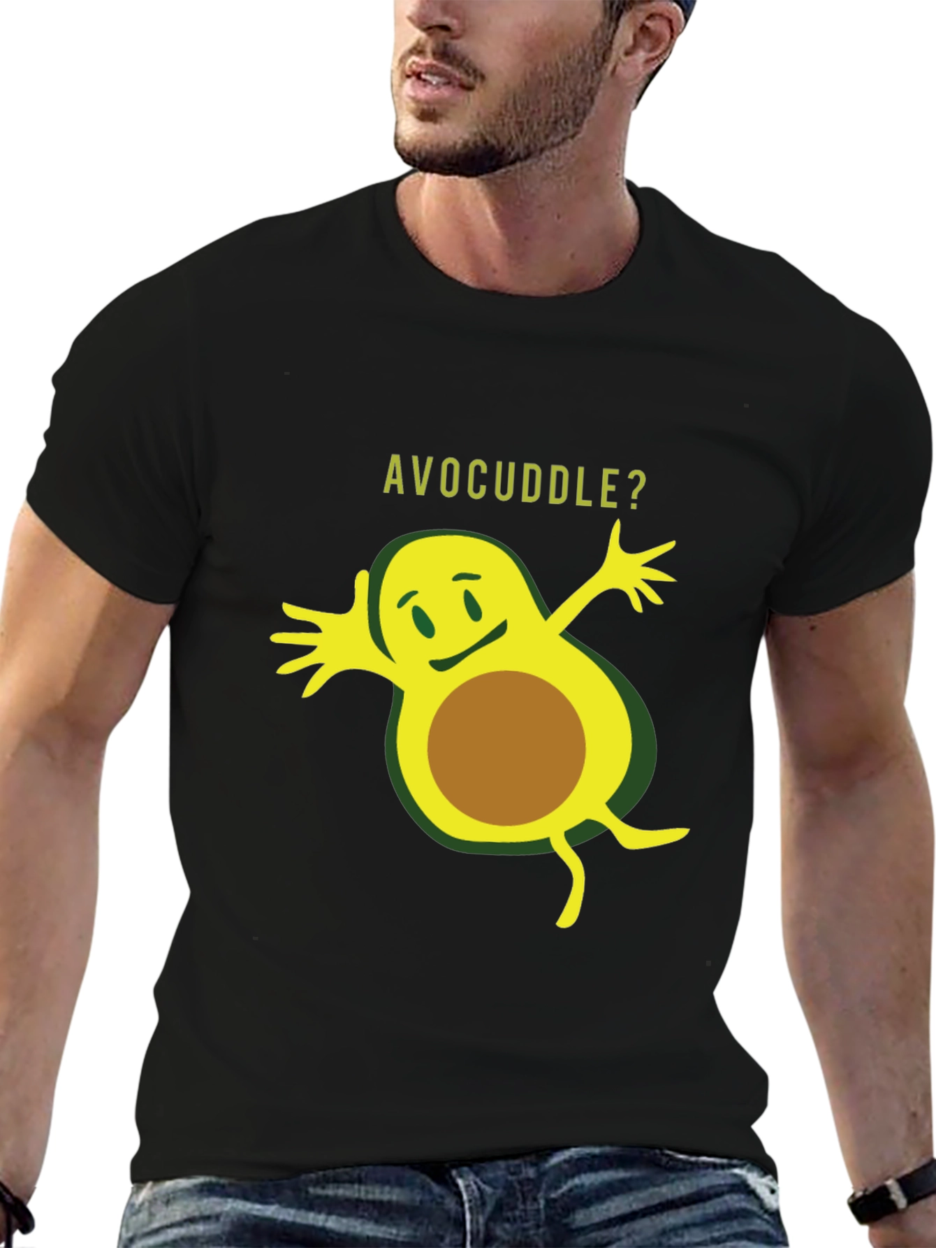Avocuddle Graphic T-Shirt - Cute Avocado Design