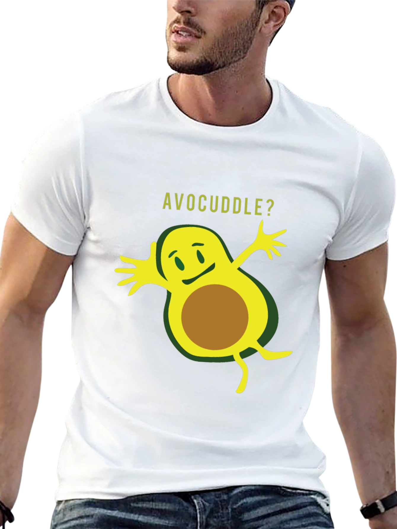 Avocuddle Graphic T-Shirt - Cute Avocado Design