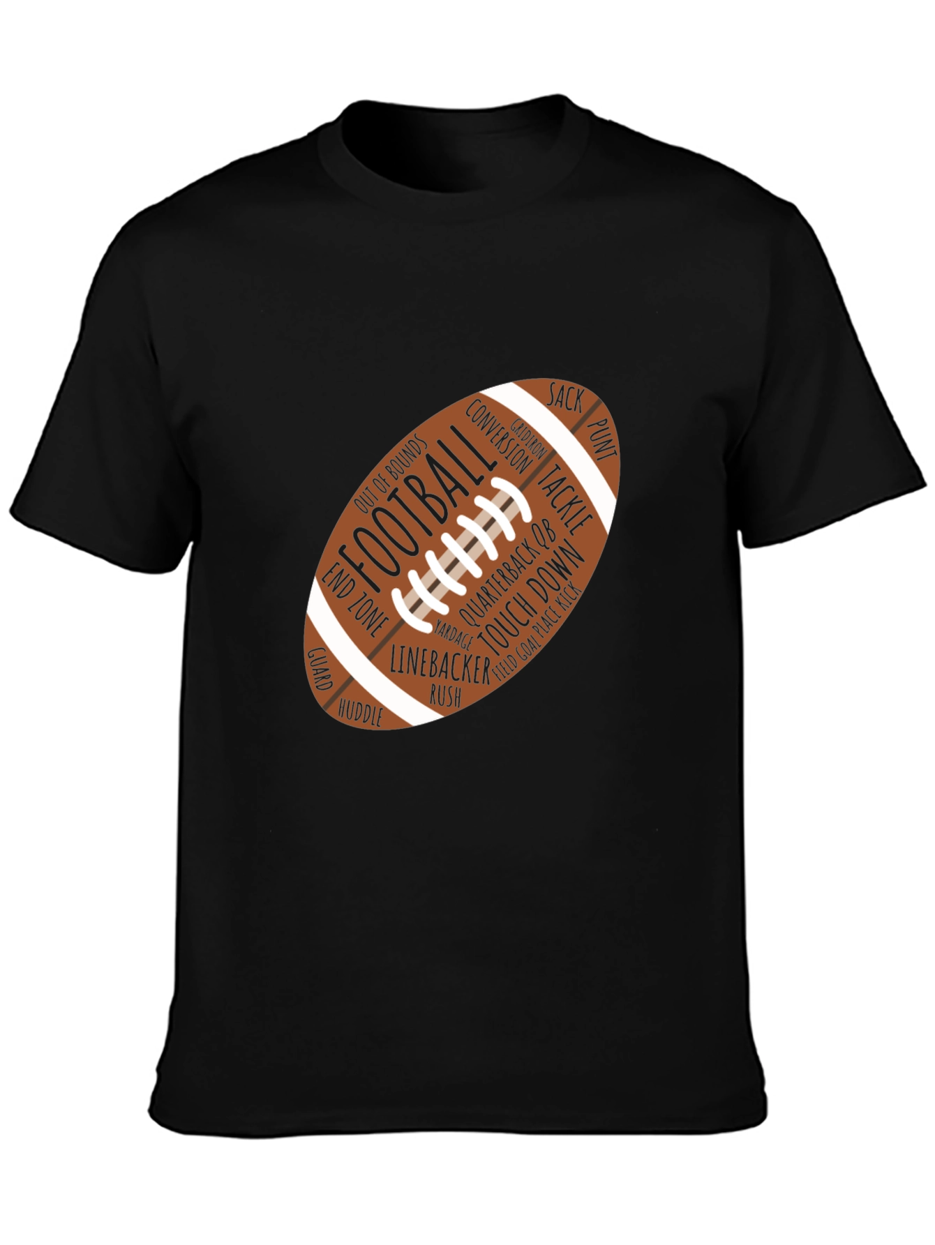 Football Word Art Graphic T-Shirt