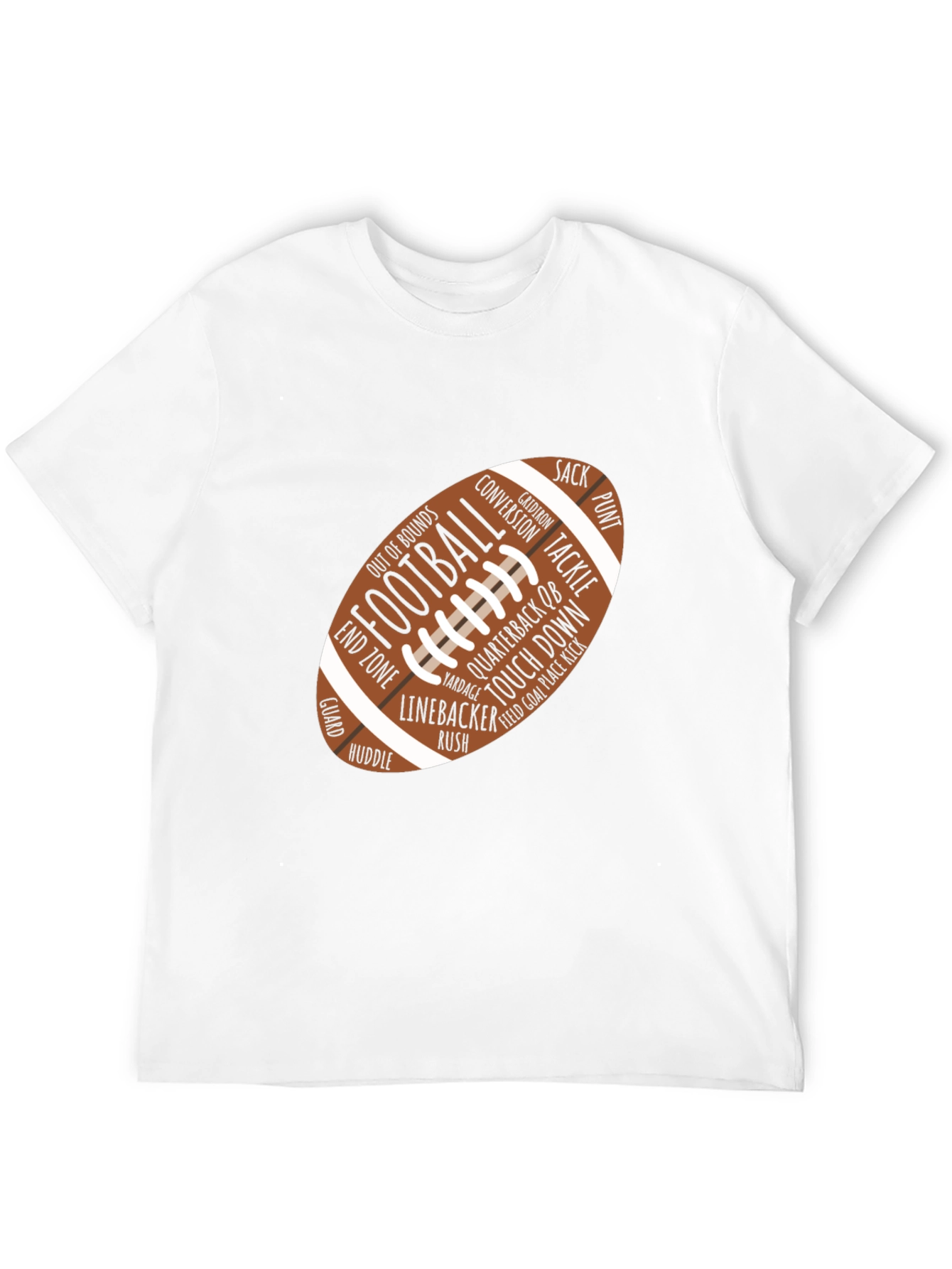Football Word Art Graphic T-Shirt