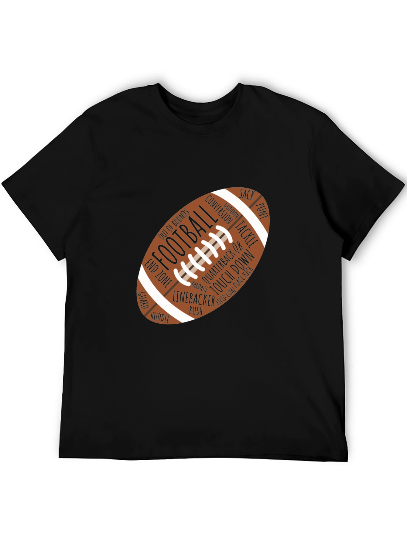 Football Word Art Graphic T-Shirt