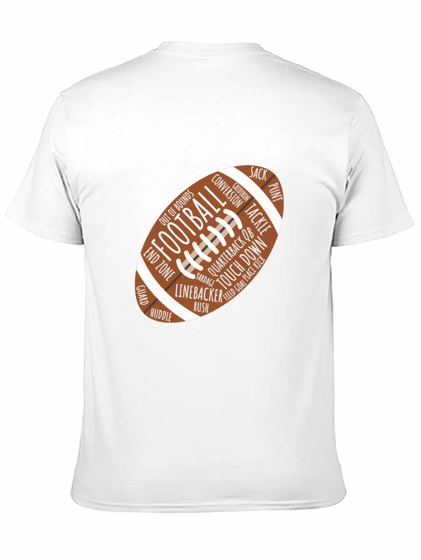 Football Word Art Graphic T-Shirt