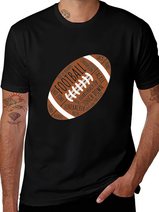 Football Word Art Graphic T-Shirt