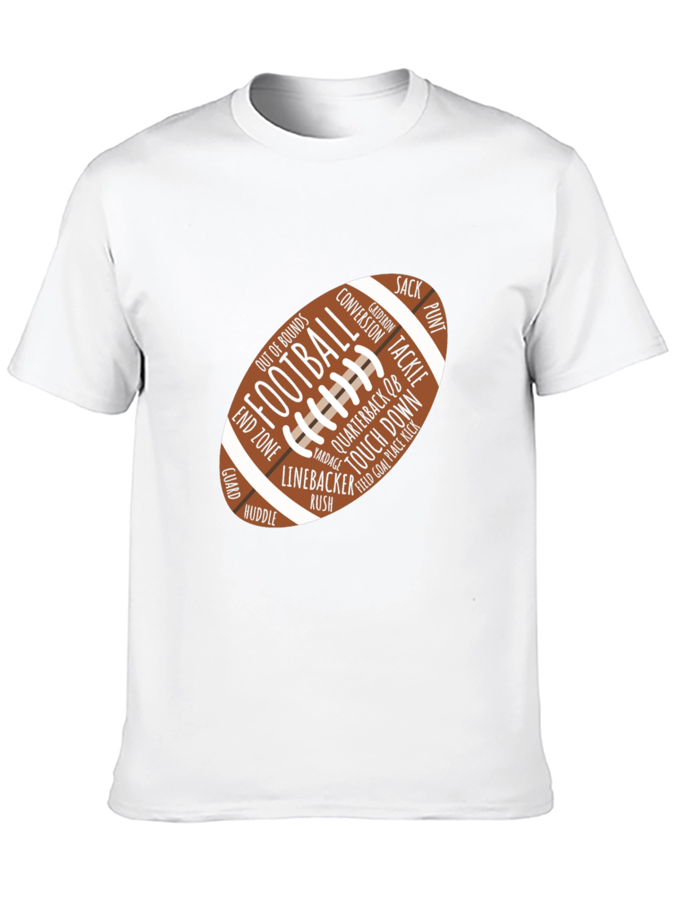 Football Word Art Graphic T-Shirt