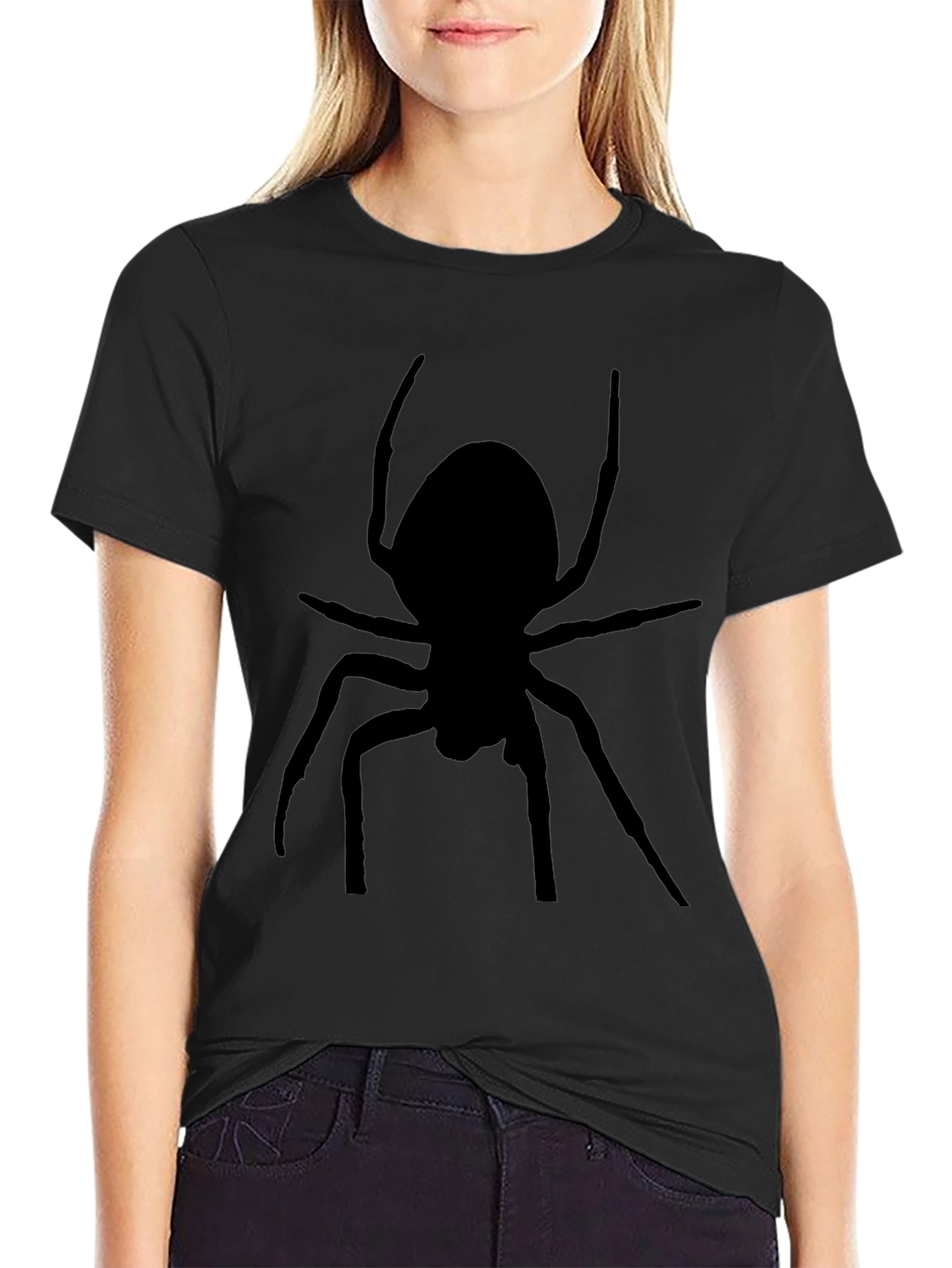 Black Spider Graphic Tee for Men