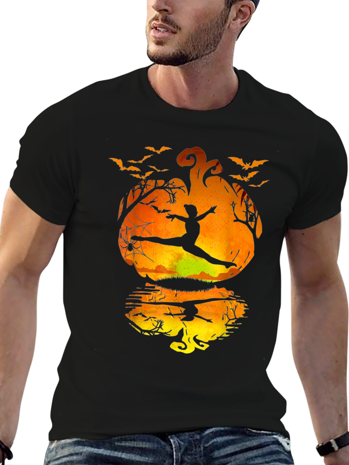 Halloween Dancer T-Shirt - Pumpkin Silhouette