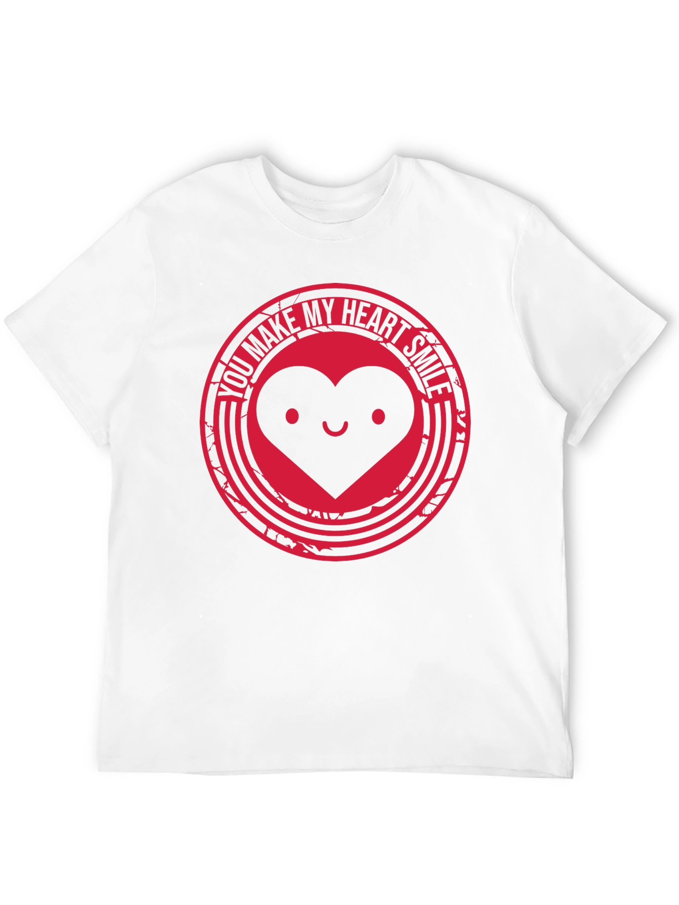 Heart Smile Graphic Tee - Black T-Shirt
