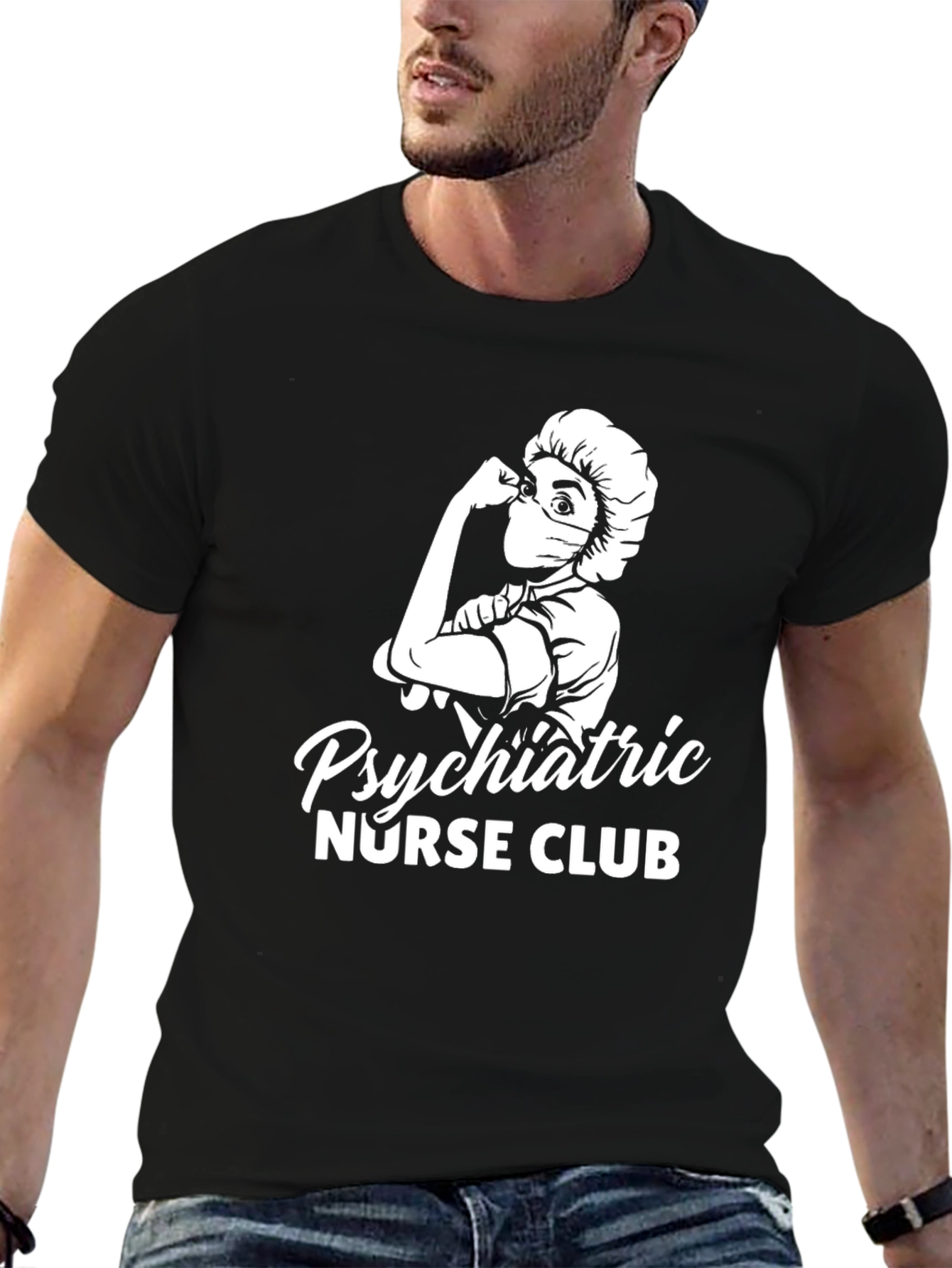 Psychiatric Nurse Club T-Shirt - Black
