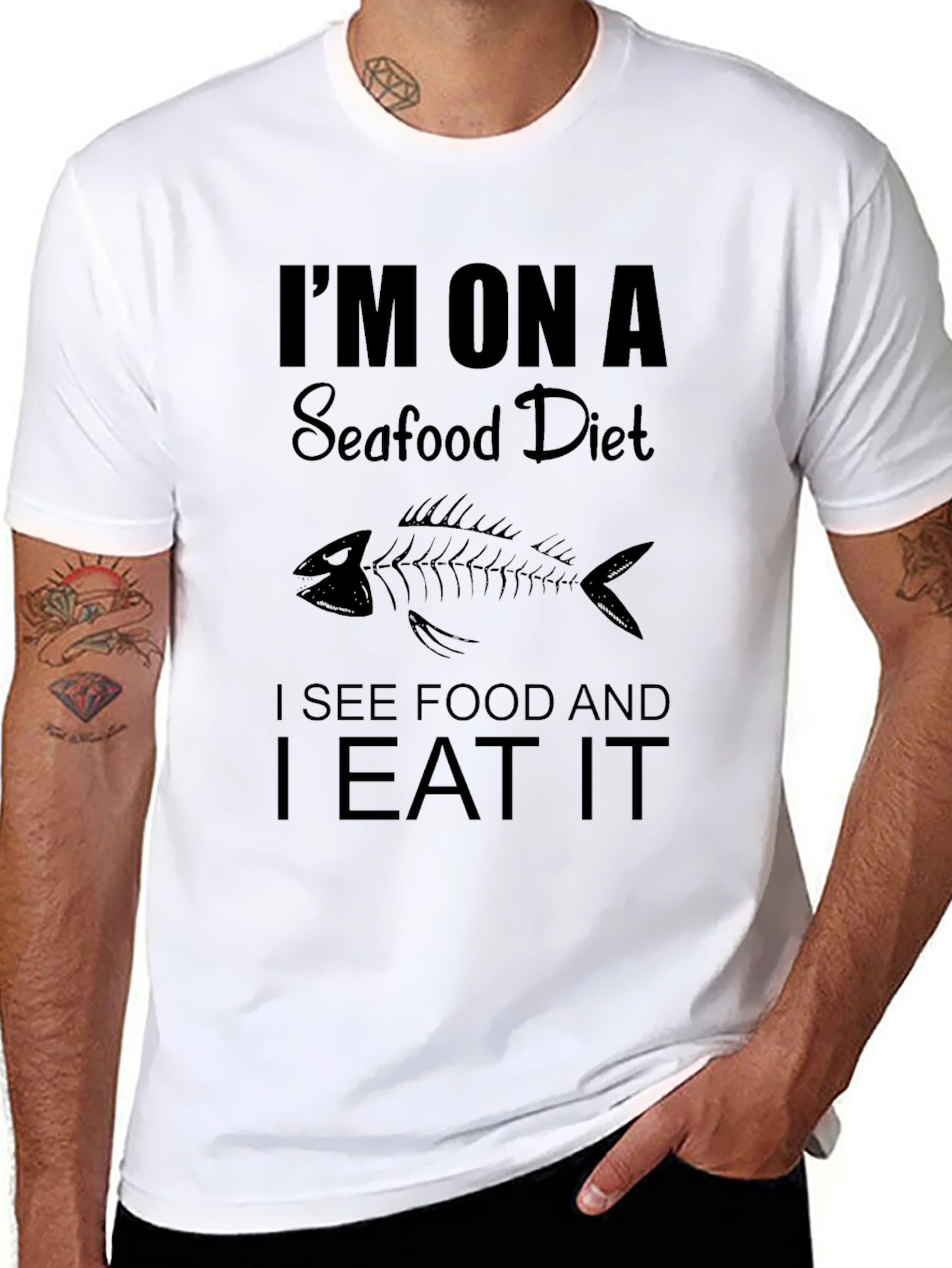 Seafood Diet T-Shirt - Funny Eat Food Slogan