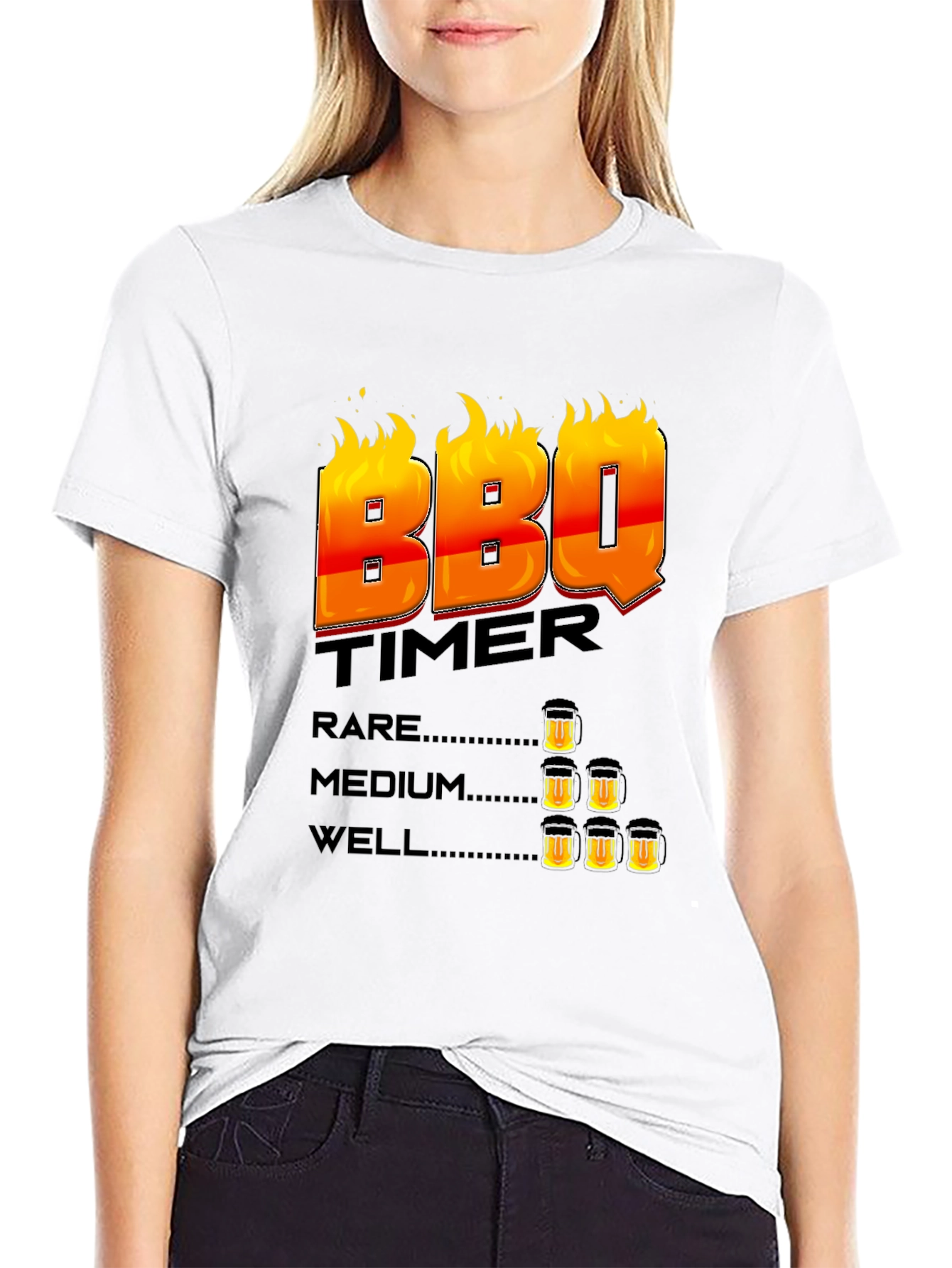 BBQ Timer T-Shirt - Grilling Beer Lover