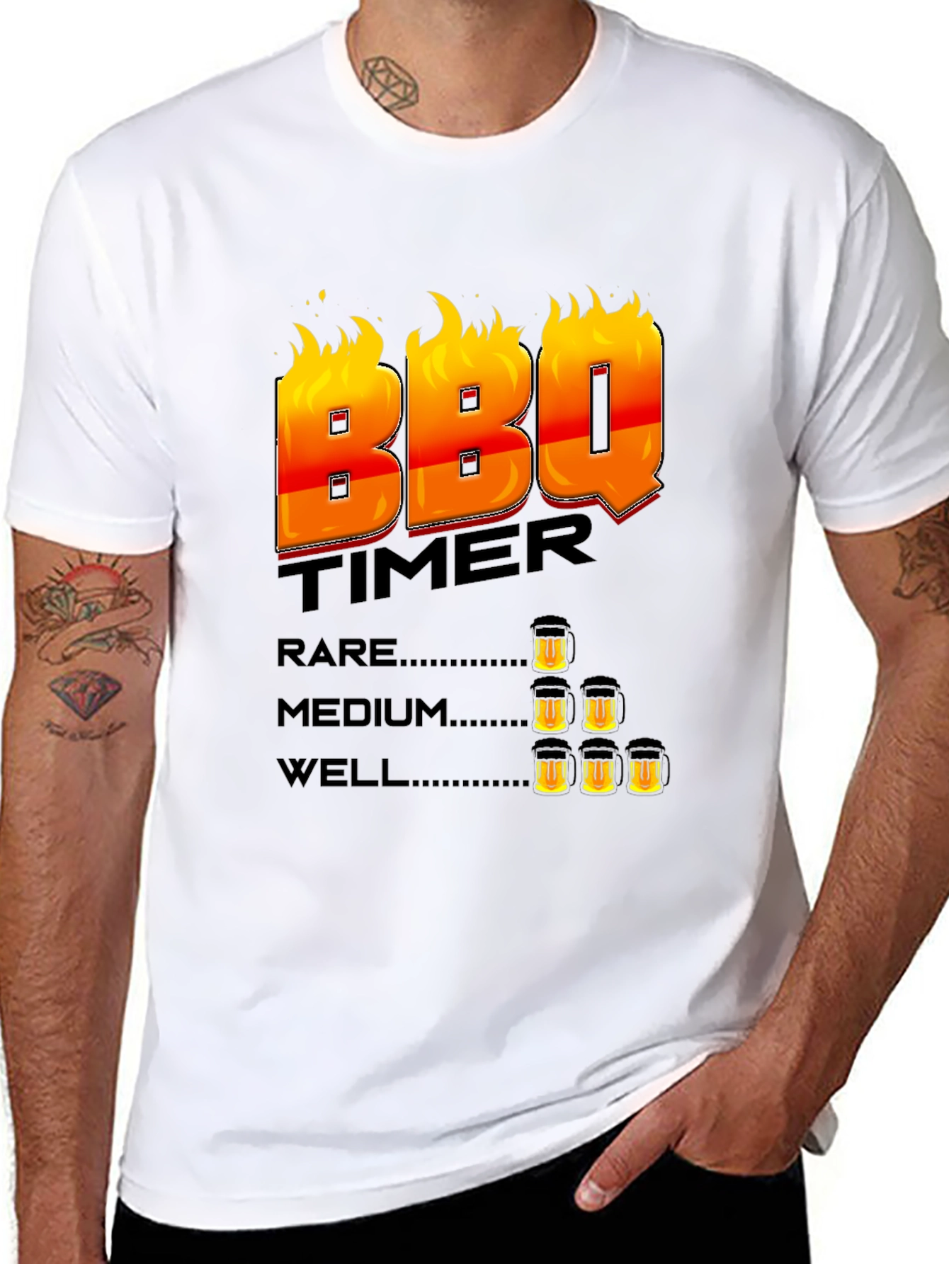BBQ Timer T-Shirt - Grilling Beer Lover