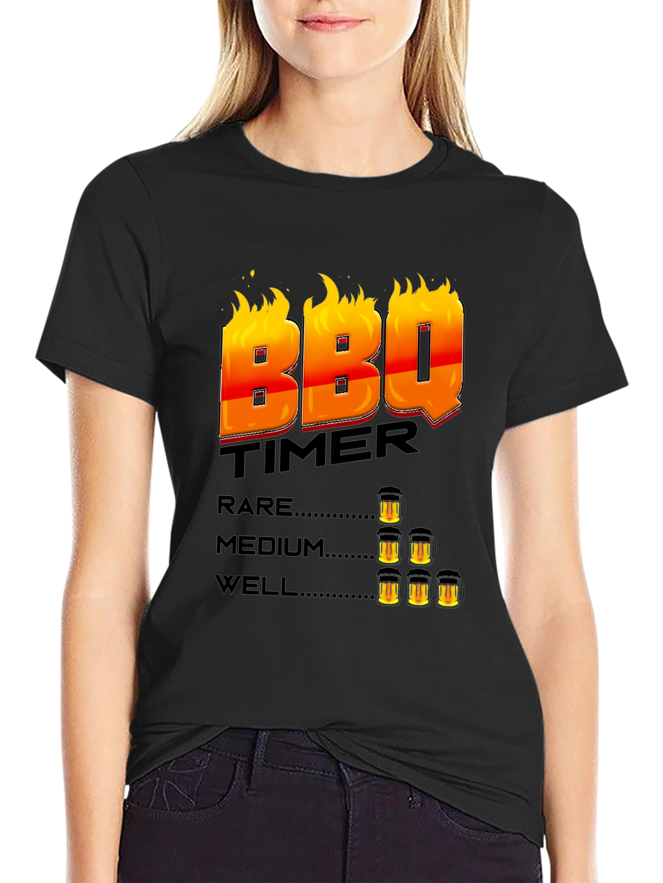 BBQ Timer T-Shirt - Grilling Beer Lover