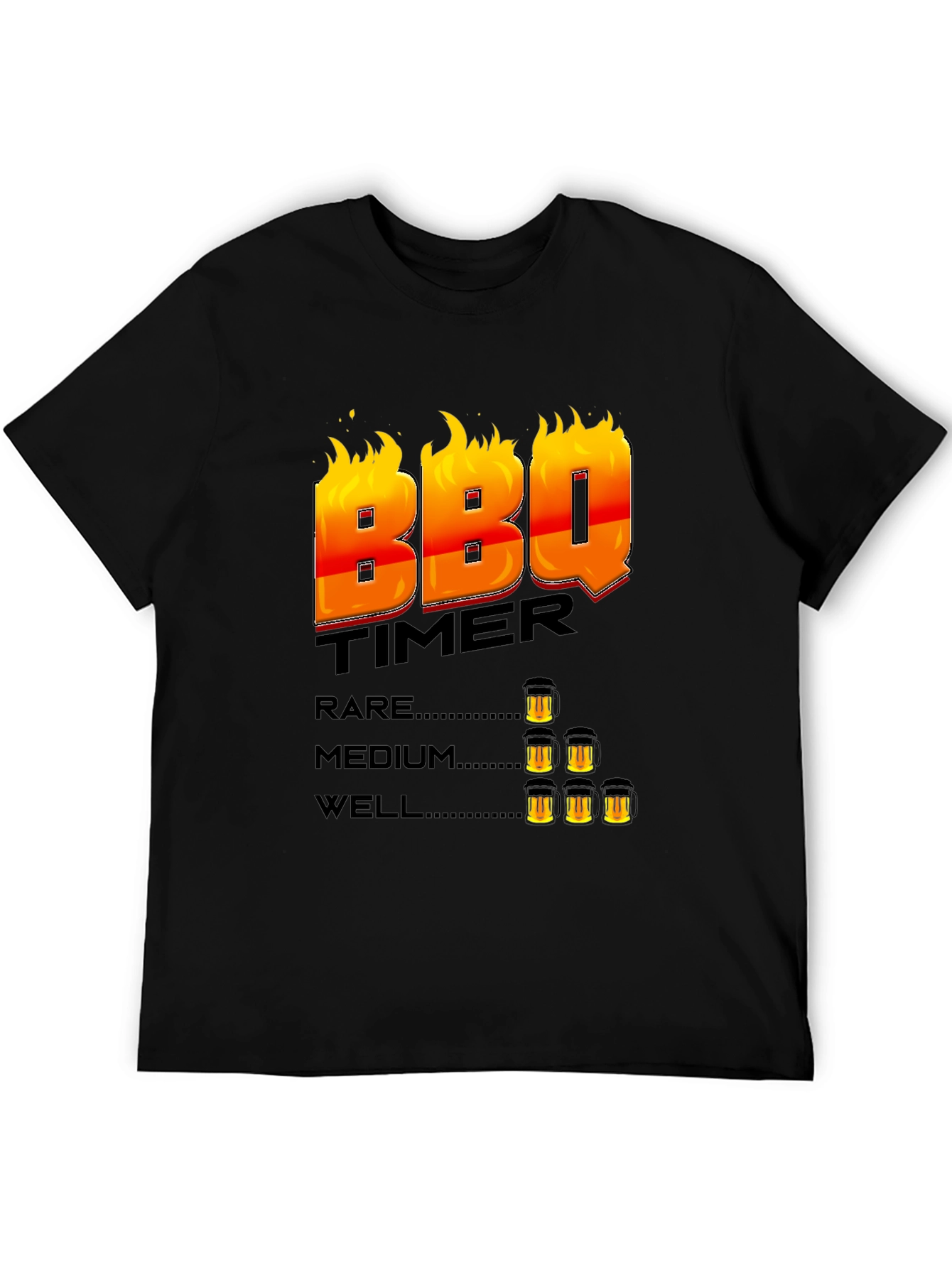 BBQ Timer T-Shirt - Grilling Beer Lover