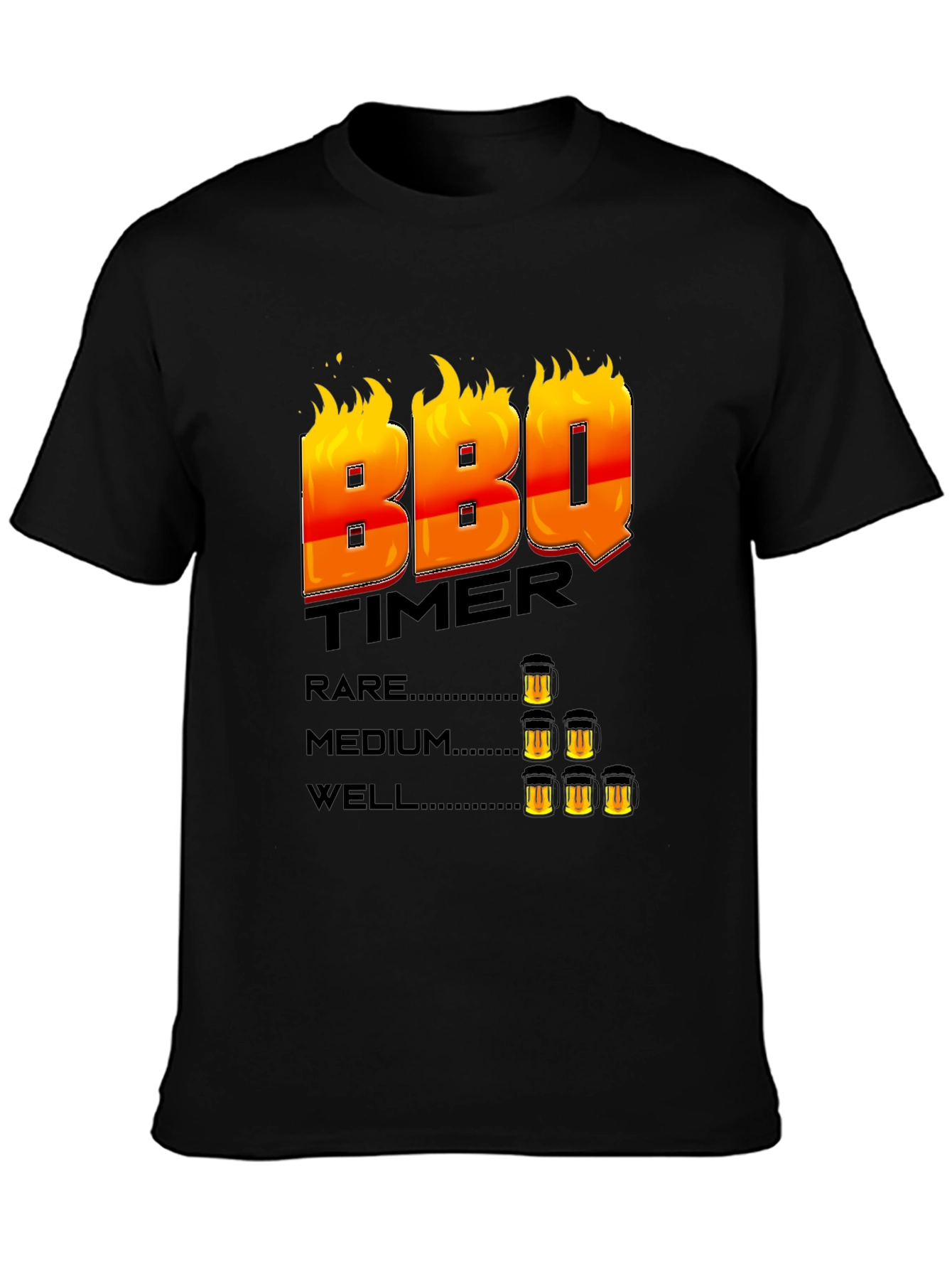 BBQ Timer T-Shirt - Grilling Beer Lover