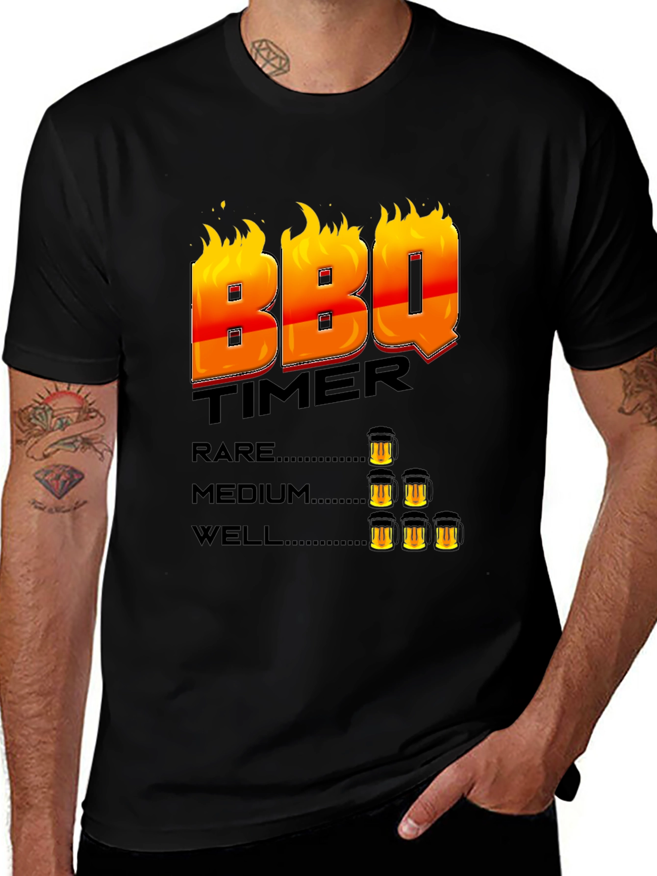 BBQ Timer T-Shirt - Grilling Beer Lover