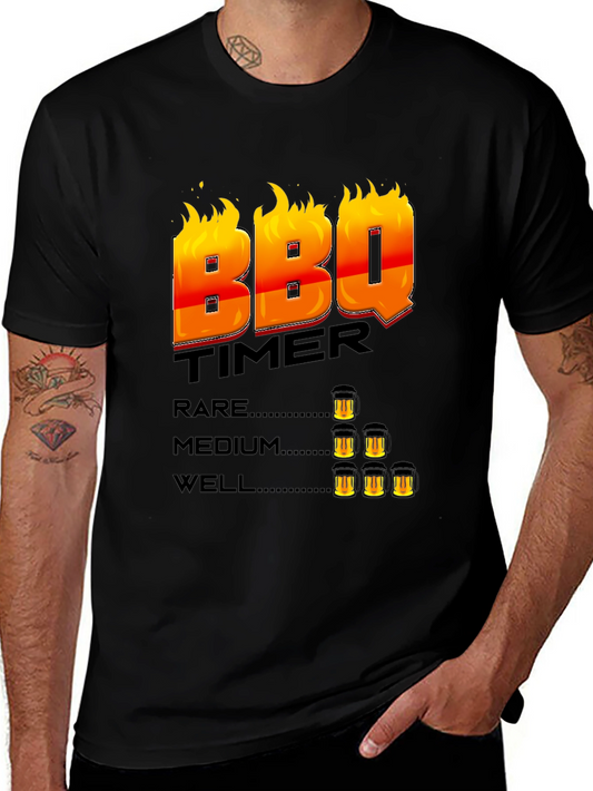 BBQ Timer T-Shirt - Grilling Beer Lover