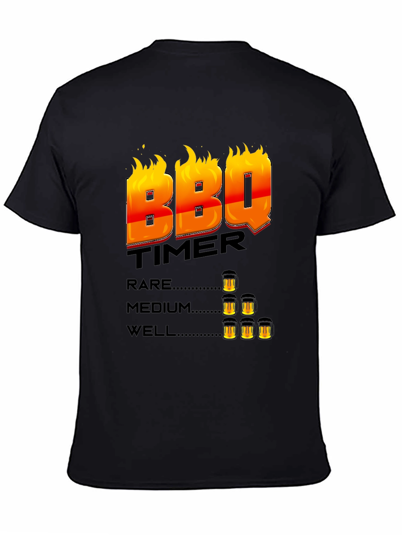 BBQ Timer T-Shirt - Grilling Beer Lover