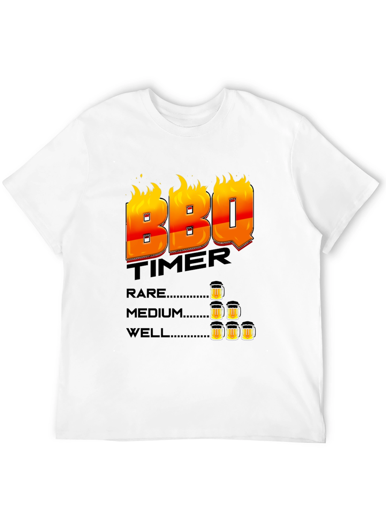 BBQ Timer T-Shirt - Grilling Beer Lover