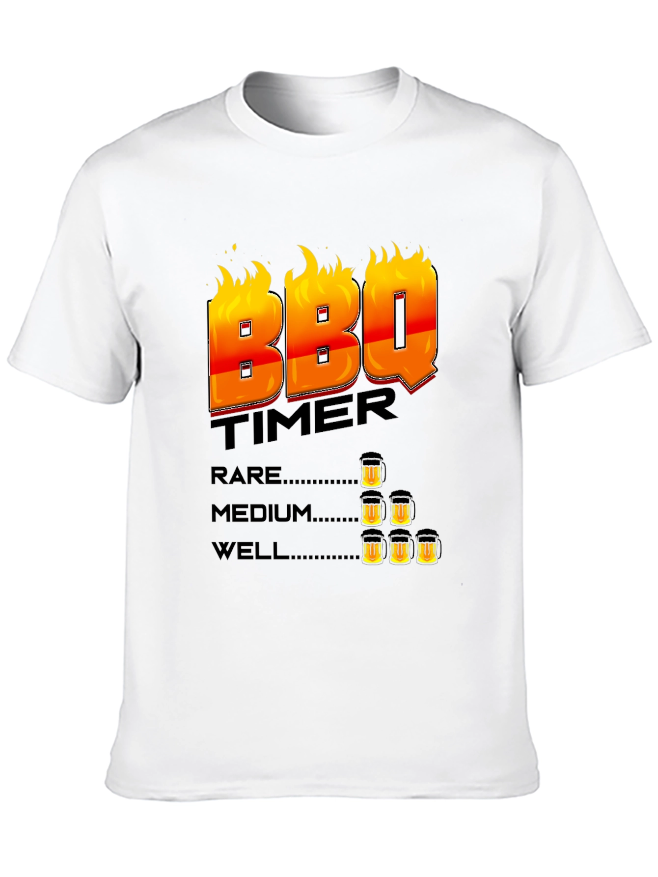 BBQ Timer T-Shirt - Grilling Beer Lover
