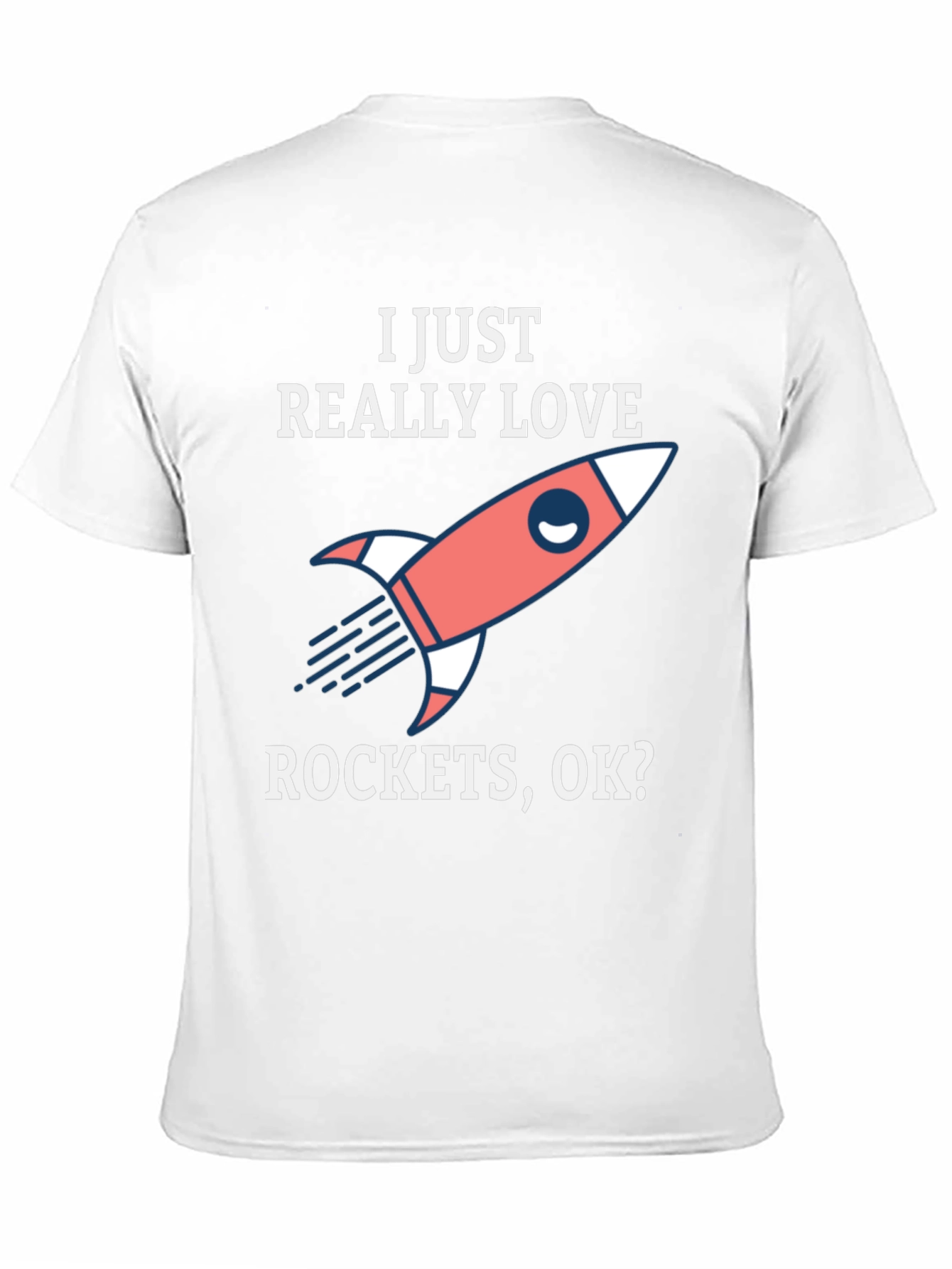 I Love Rockets Graphic Tee - Black Cotton T-Shirt