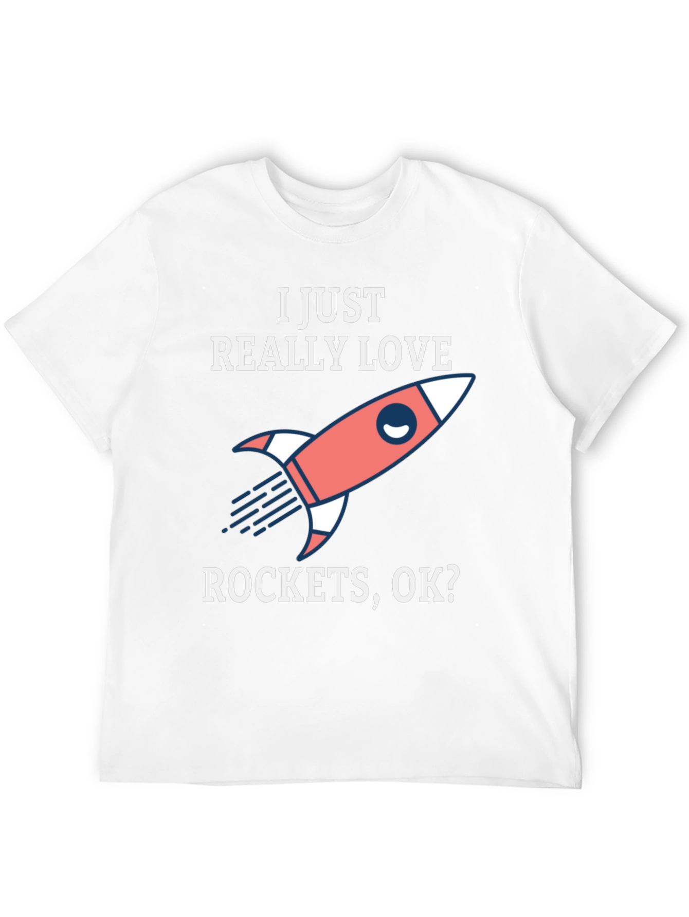I Love Rockets Graphic Tee - Black Cotton T-Shirt