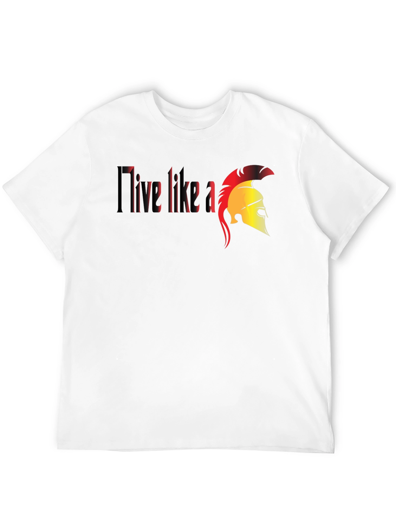 I Live Like A Spartan Black T-Shirt