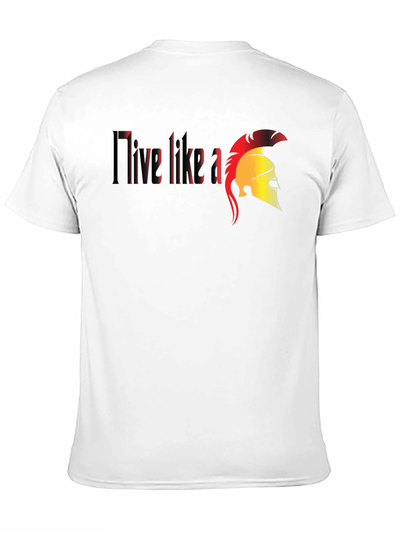 I Live Like A Spartan Black T-Shirt