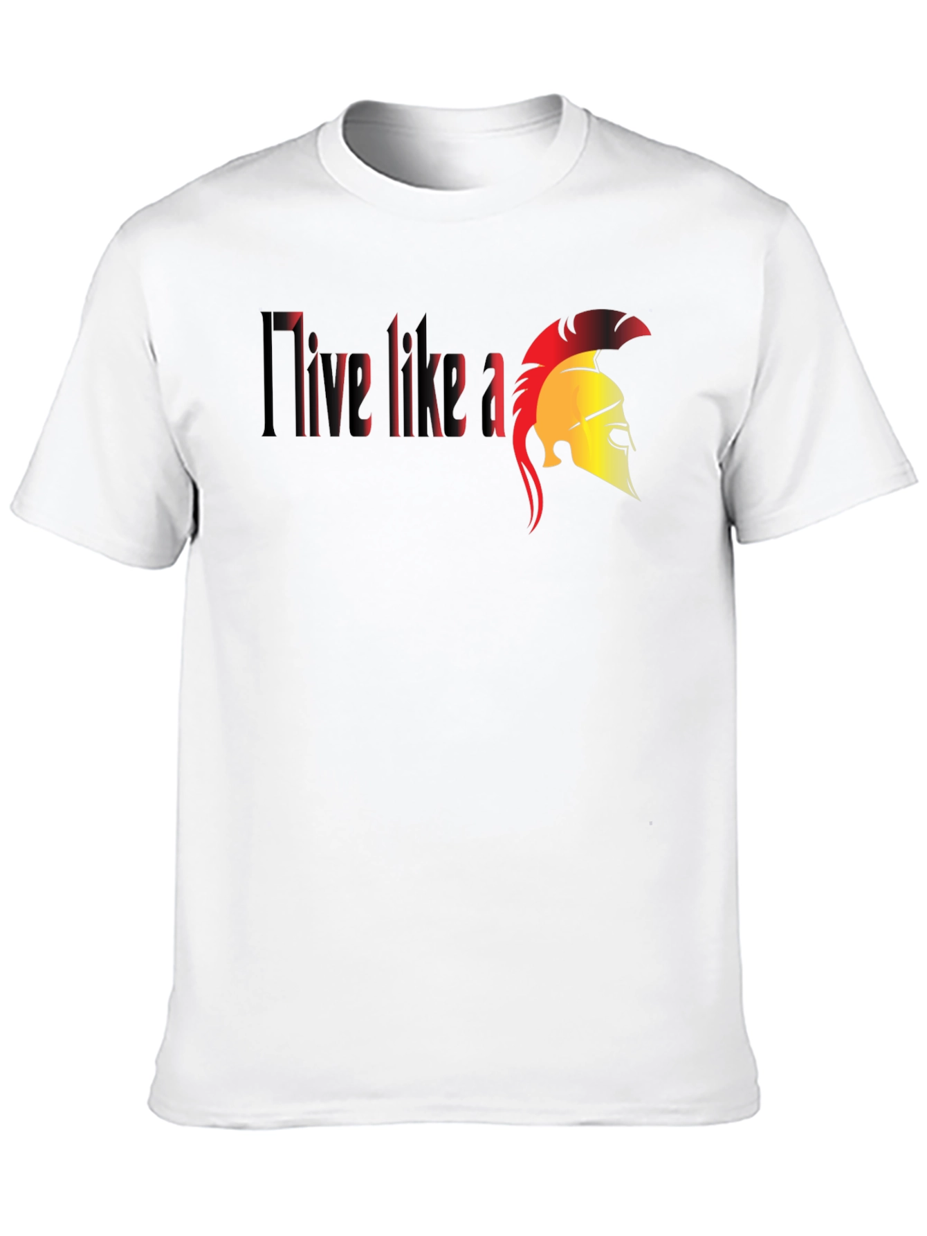 I Live Like A Spartan Black T-Shirt