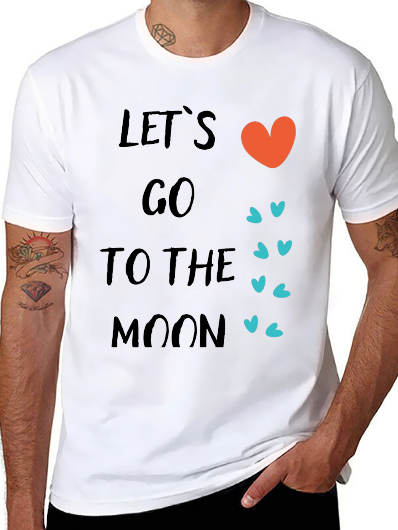 Lets Go To The Moon Graphic T-Shirt