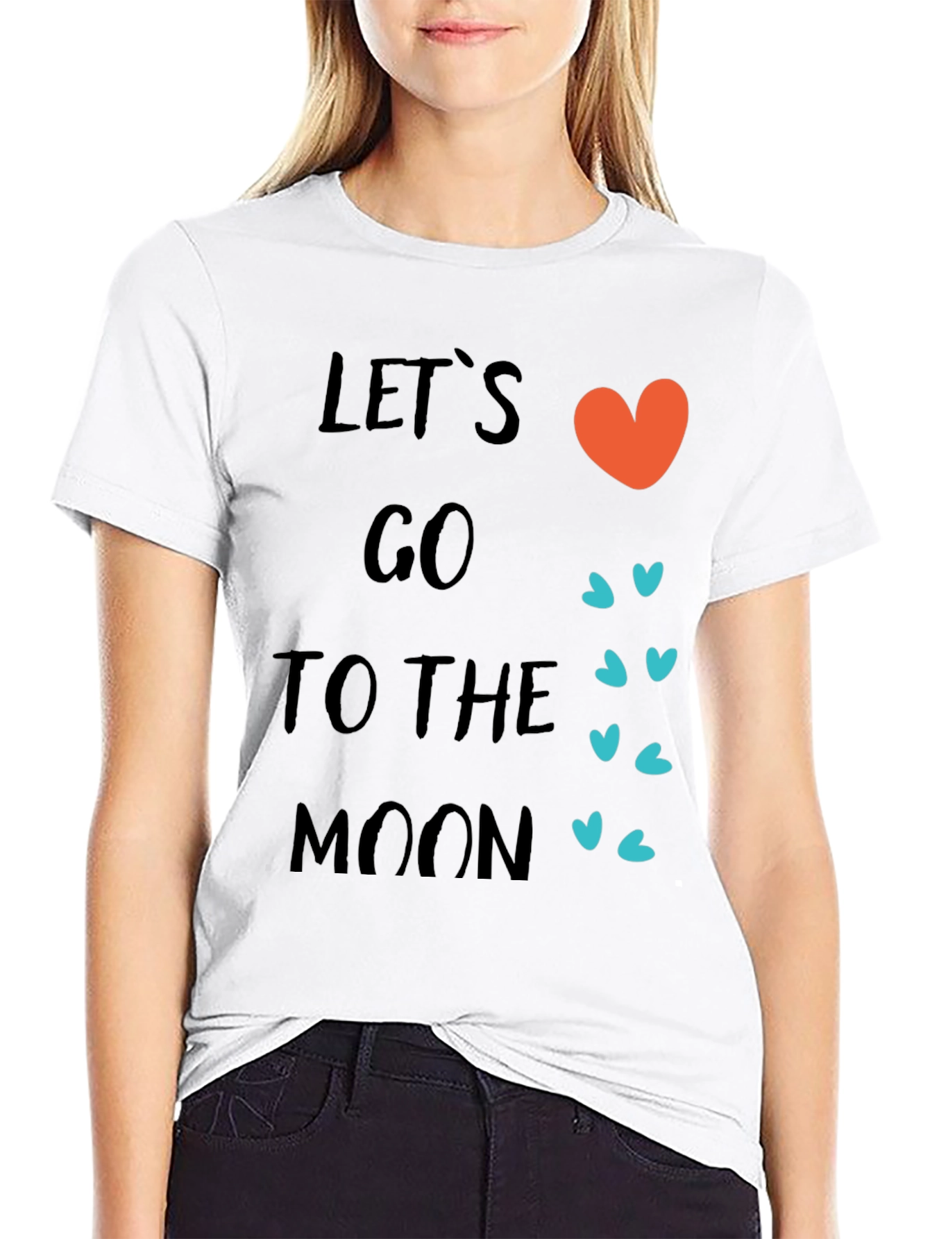 Lets Go To The Moon Graphic T-Shirt