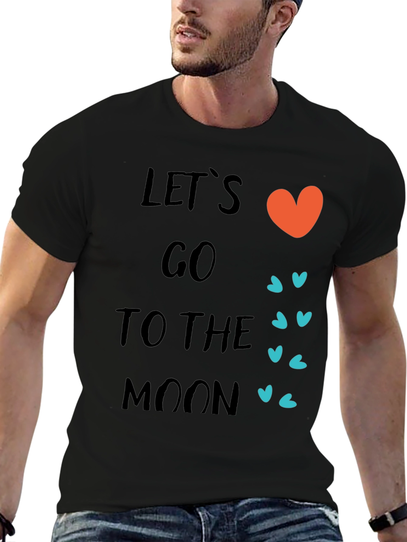 Lets Go To The Moon Graphic T-Shirt