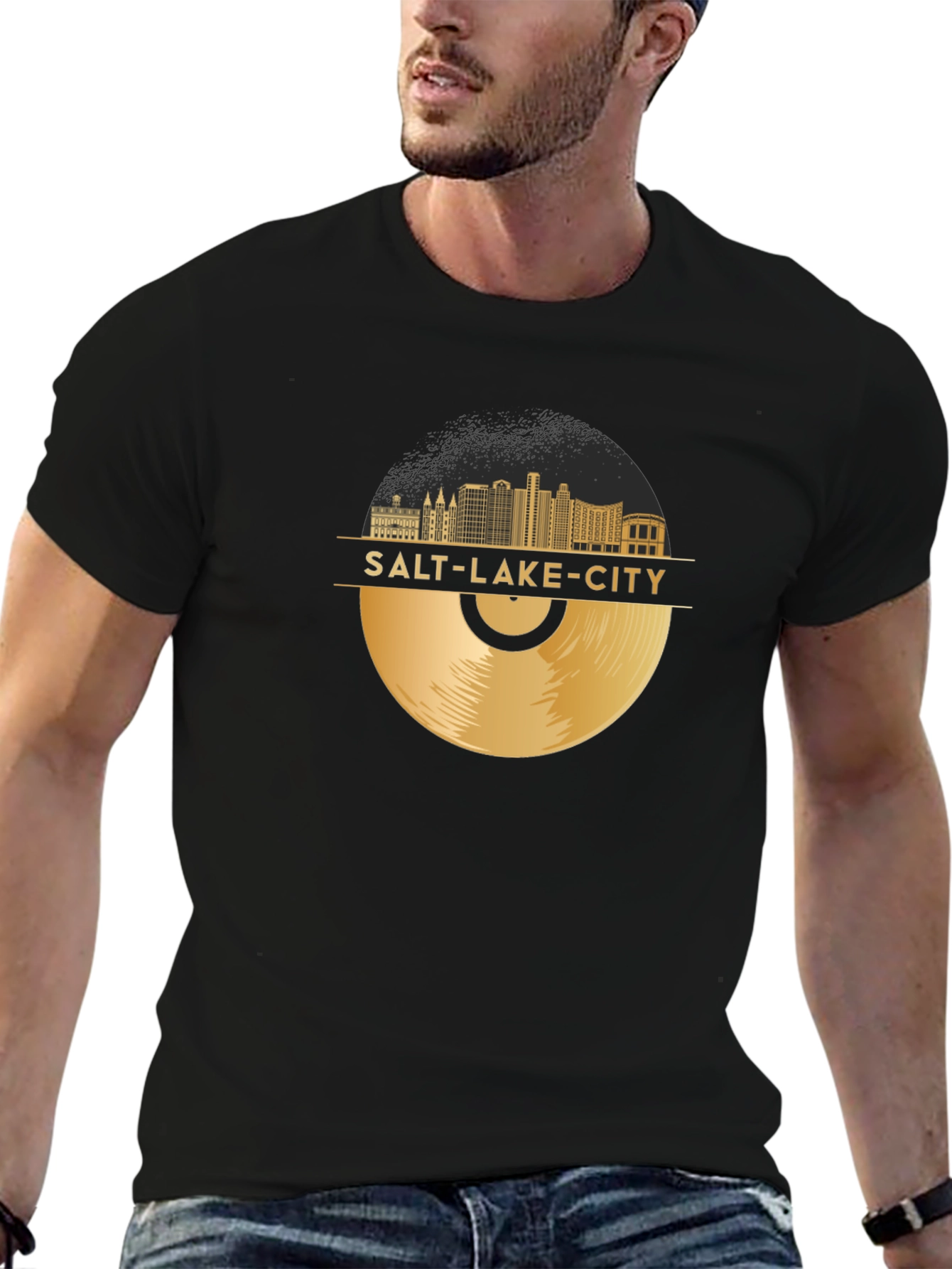 Salt Lake City Vinyl Record T-Shirt
