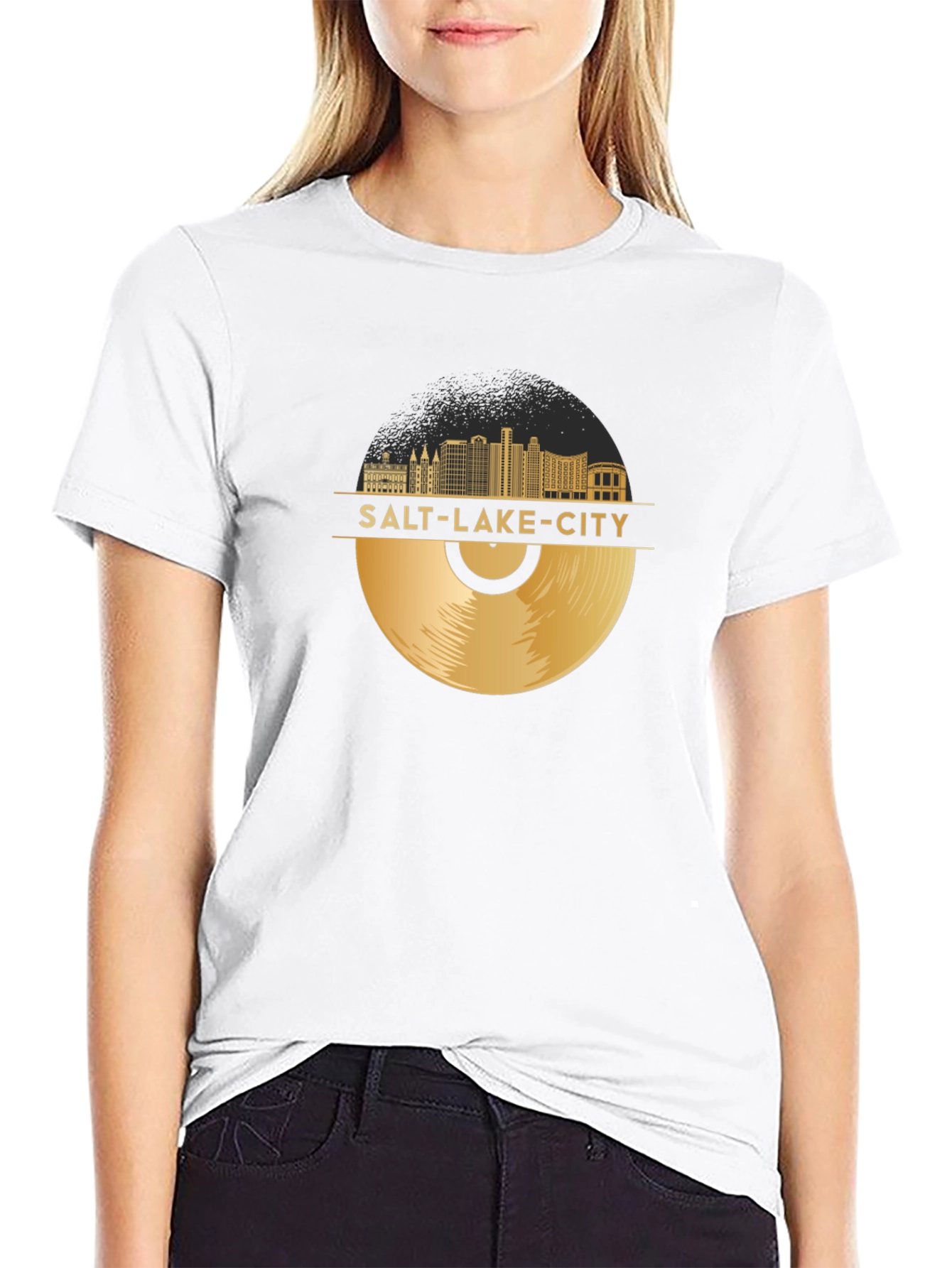Salt Lake City Vinyl Record T-Shirt
