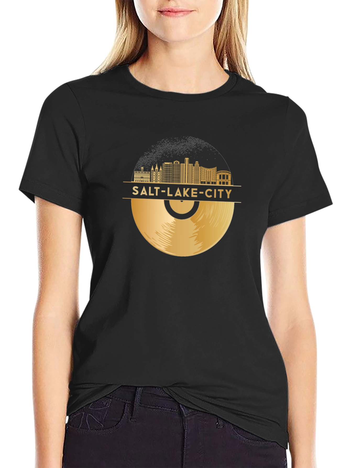 Salt Lake City Vinyl Record T-Shirt