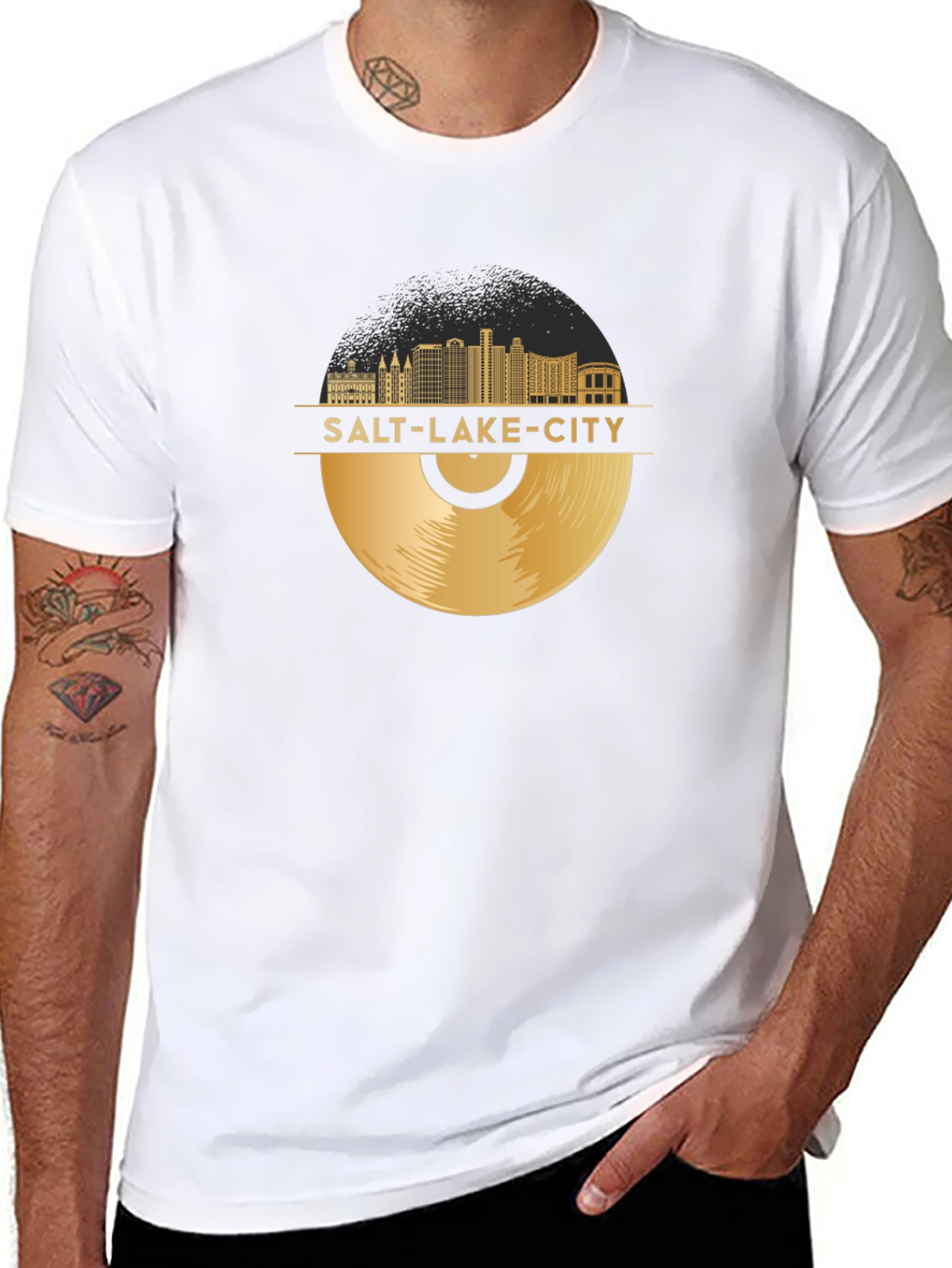 Salt Lake City Vinyl Record T-Shirt