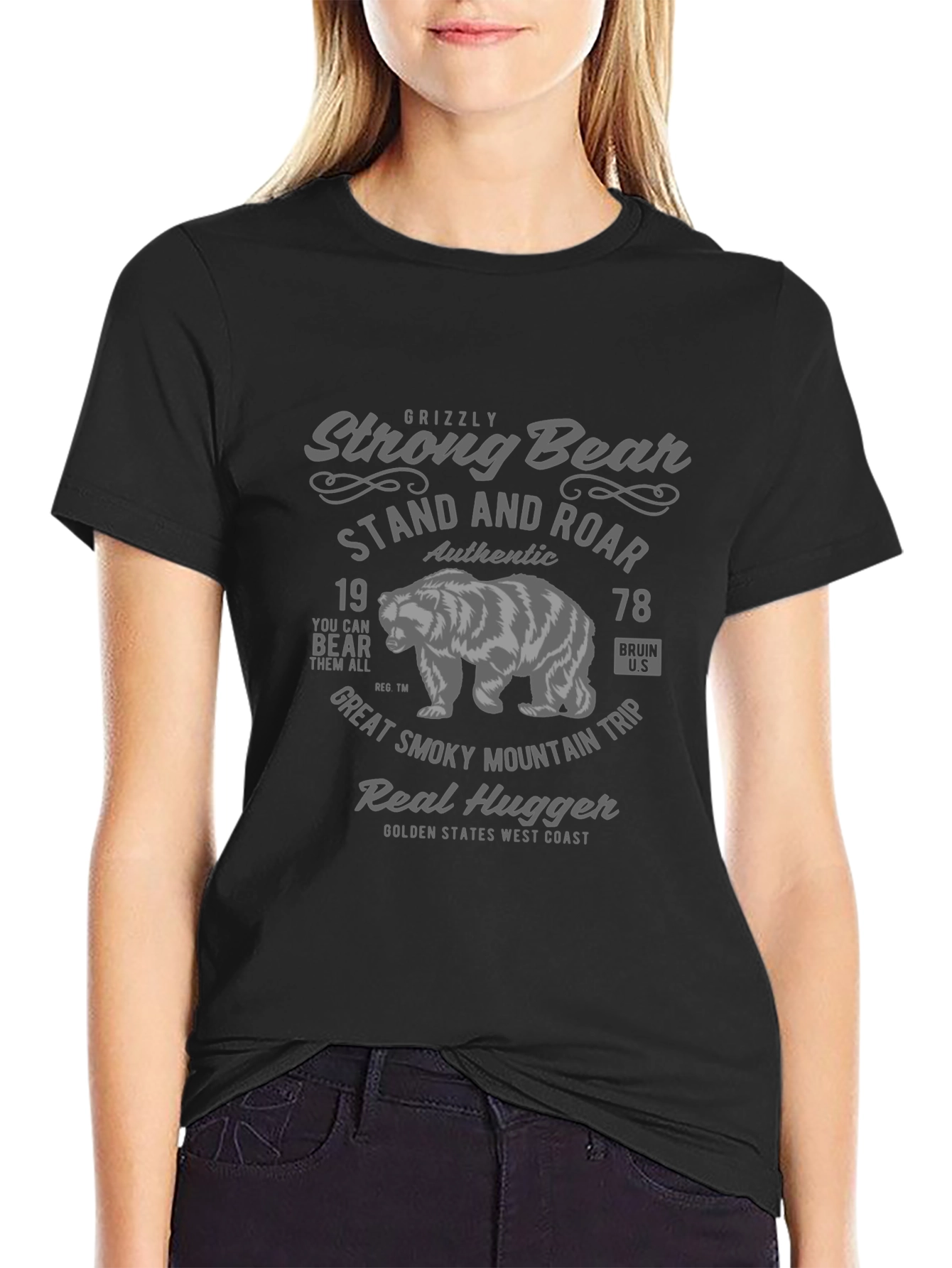 Grizzly Strong Bear Graphic T-Shirt
