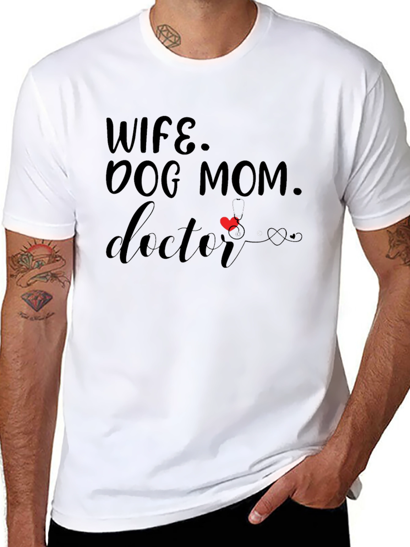 Wife Dog Mom Doctor T-Shirt
