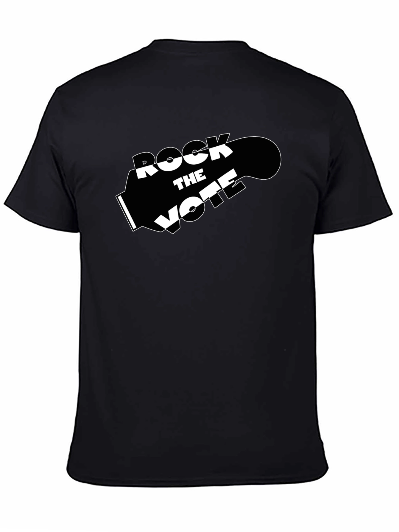 Rock the Vote Graphic Tee - Black Cotton T-Shirt